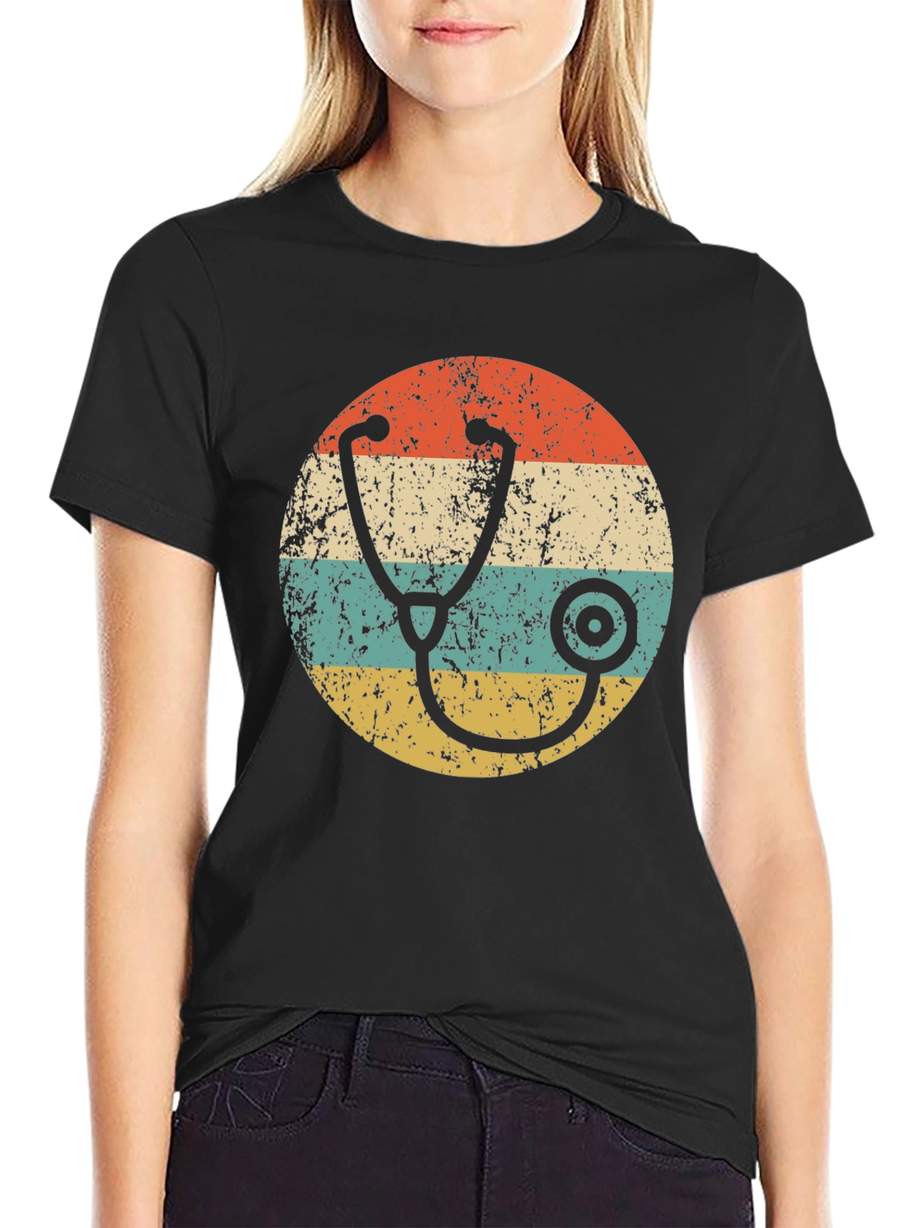 Vintage Stethoscope Graphic T-Shirt - 2