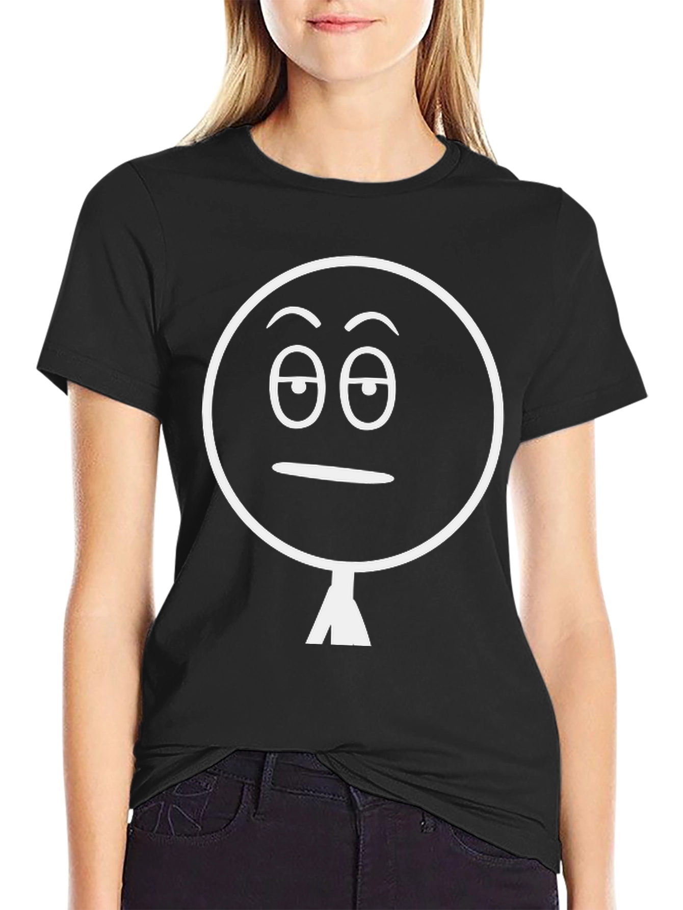 Black Sarcastic Mood Black T-Shirt - Funny Graphic Tee view 2