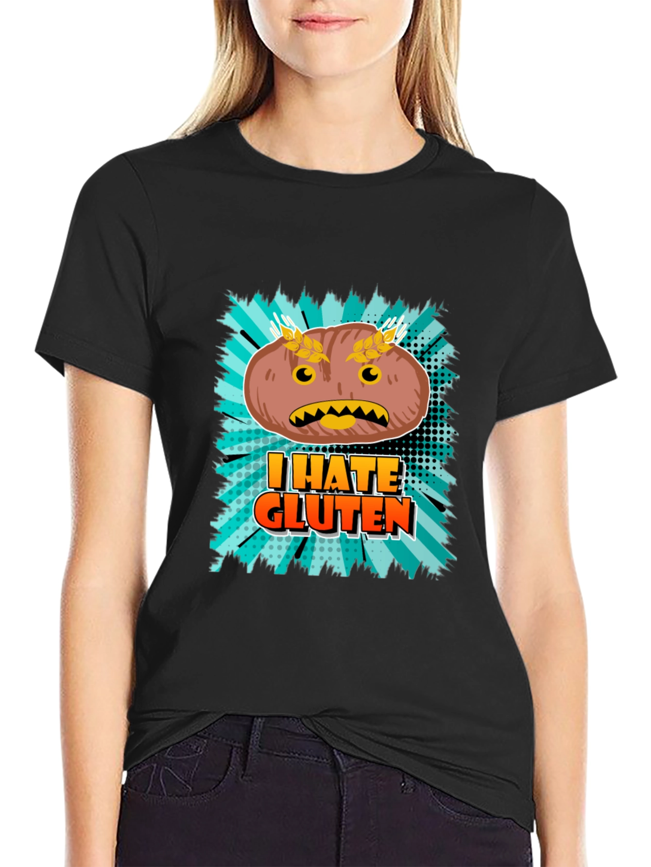 I Hate Gluten T-Shirt - Funny Food Allergy Tee - 2