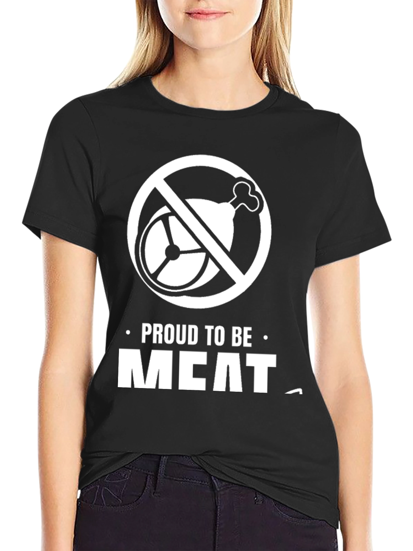 Black Proud to Be Meat T-Shirt view 2