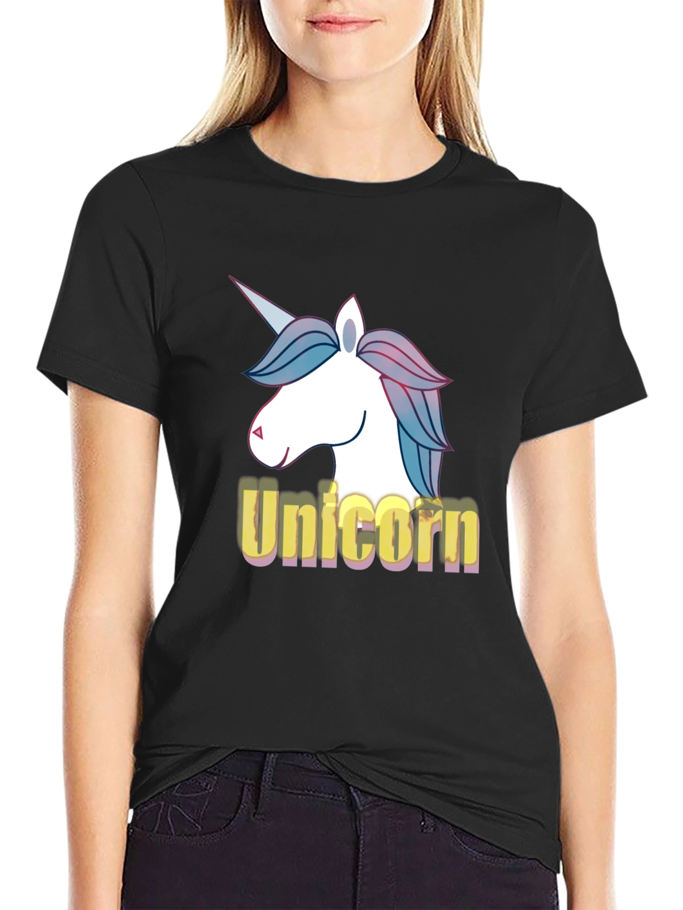 Black Unicorn Graphic Tee - Stylish & Comfortable view 2