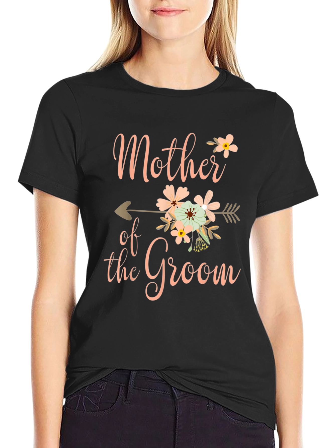 Mother of the Groom Floral Arrow Graphic Tee - 2