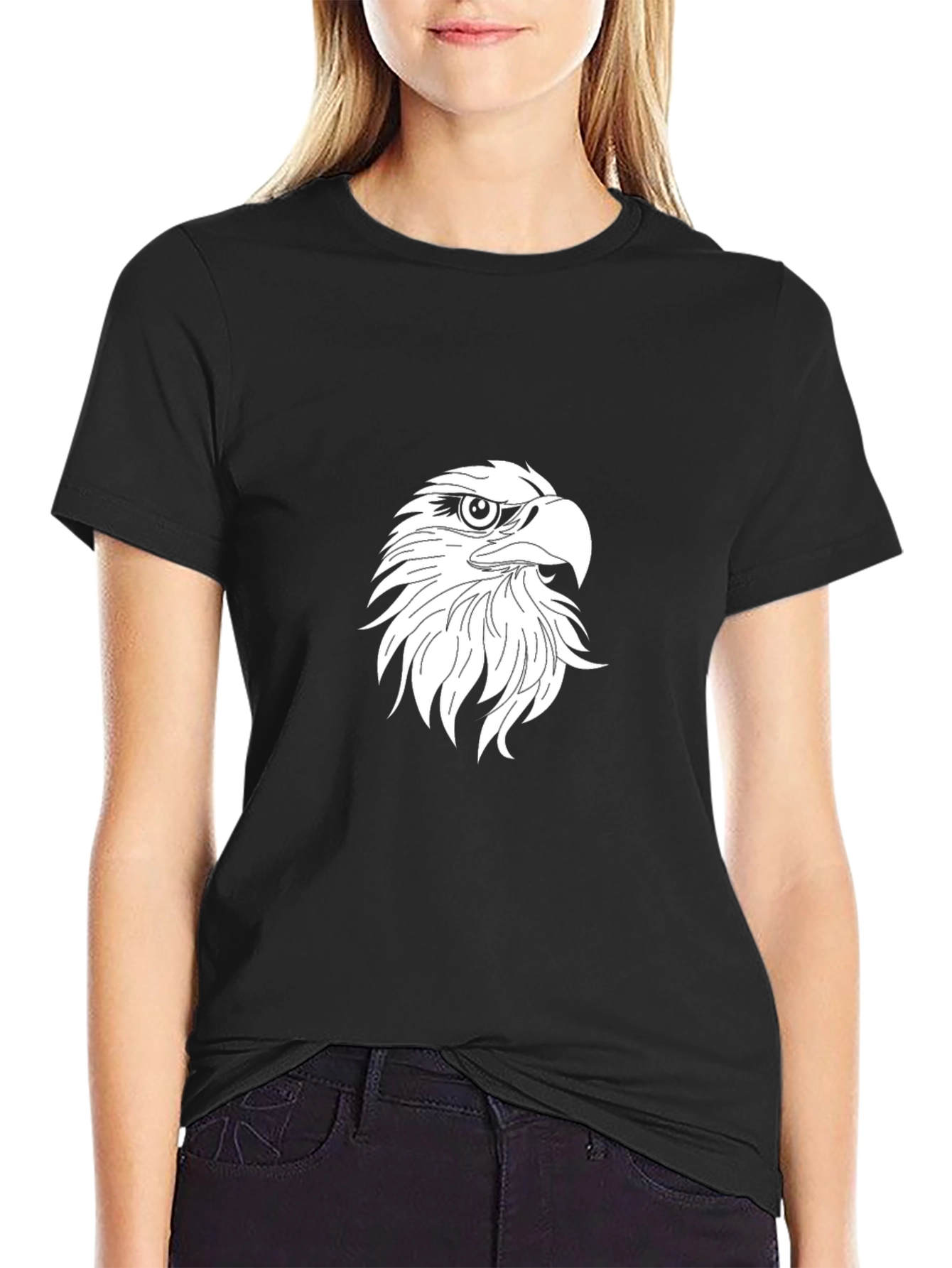 Black Men's Black Eagle Graphic T-Shirt view 2