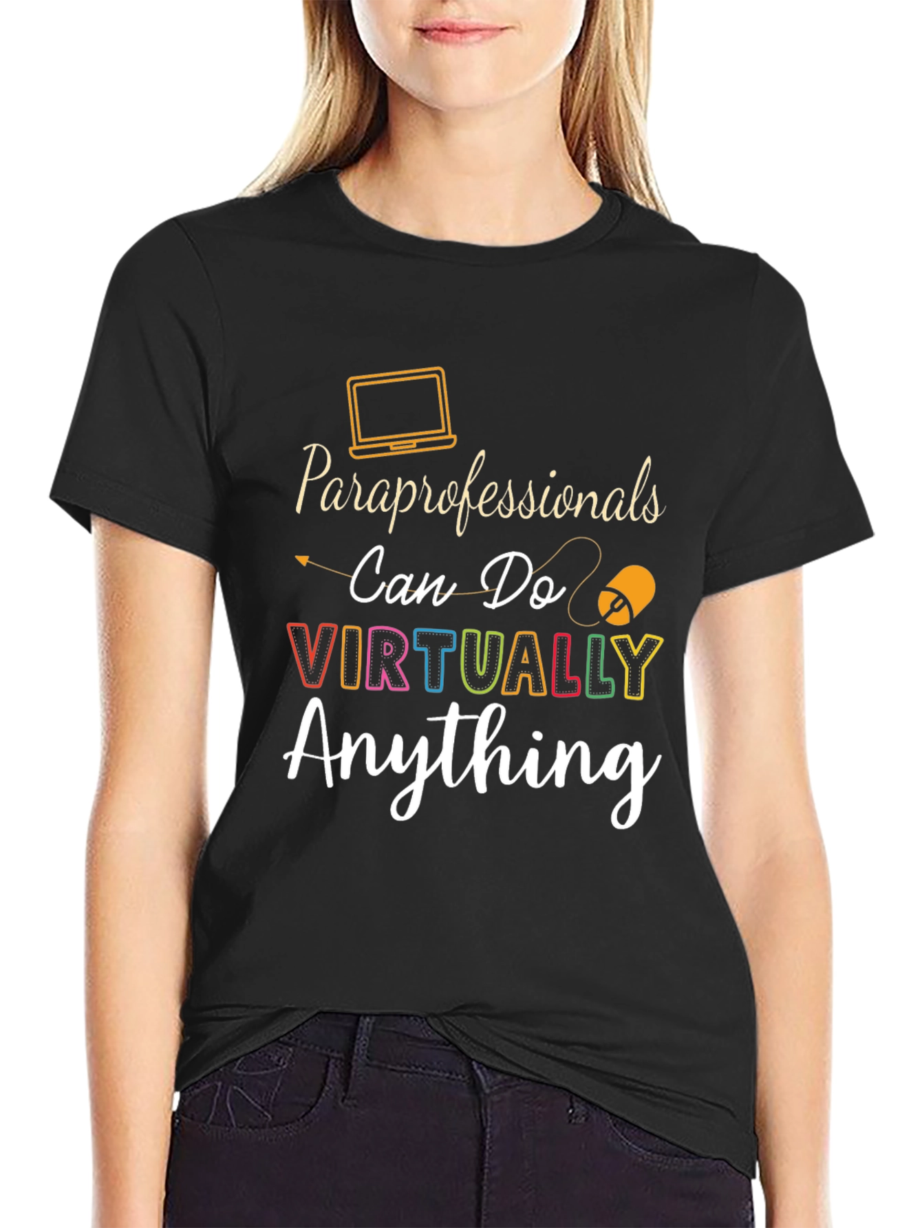 Black Paraprofessionals Can Do Virtually Anything T-Shirt view 2