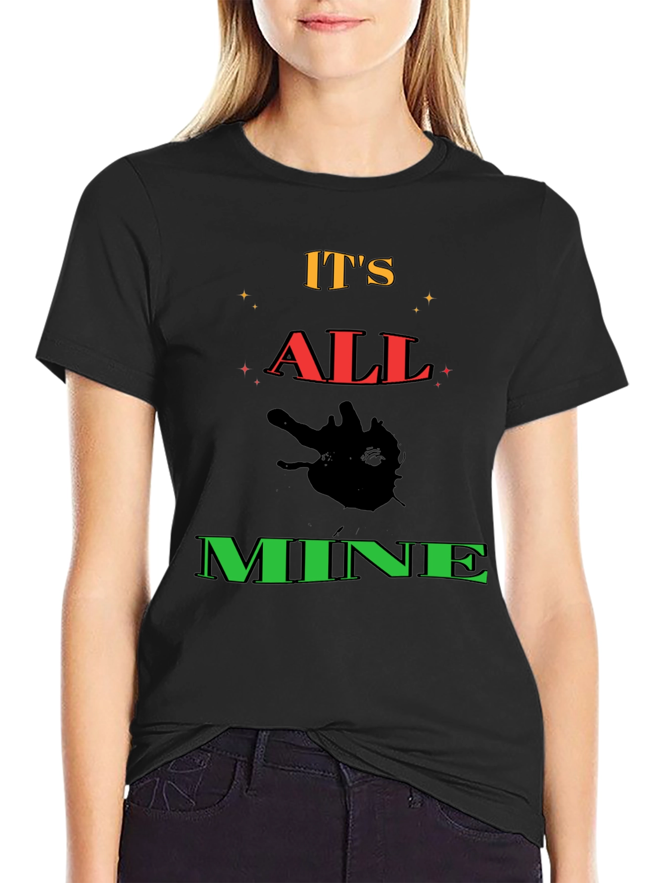 Black It's All Mine Graphic T-Shirt - Black view 2