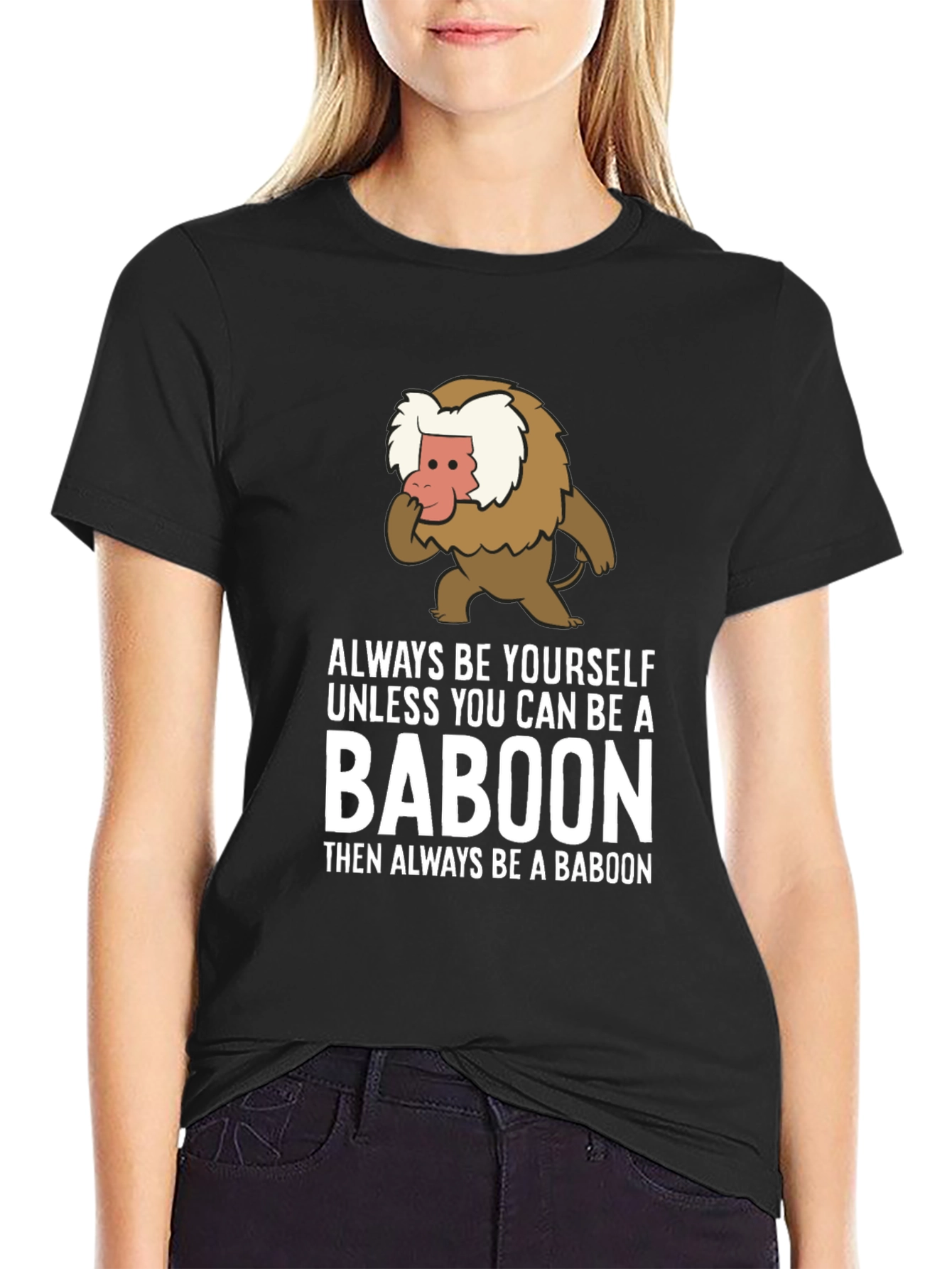 Black Baboon Graphic Tee - Always Be Yourself view 2