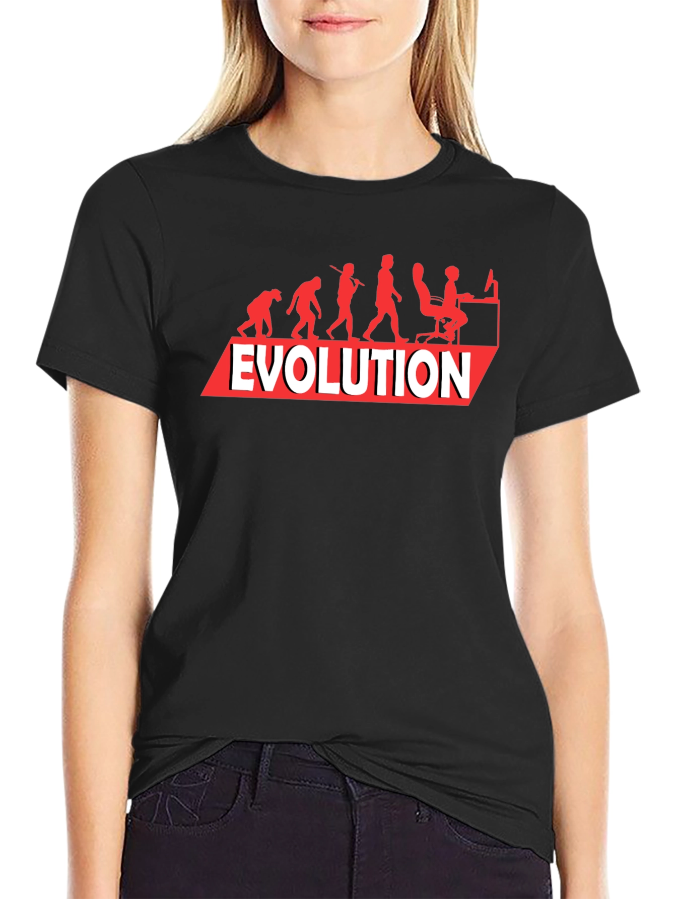 Black Evolution Gamer Black Graphic Tee view 2