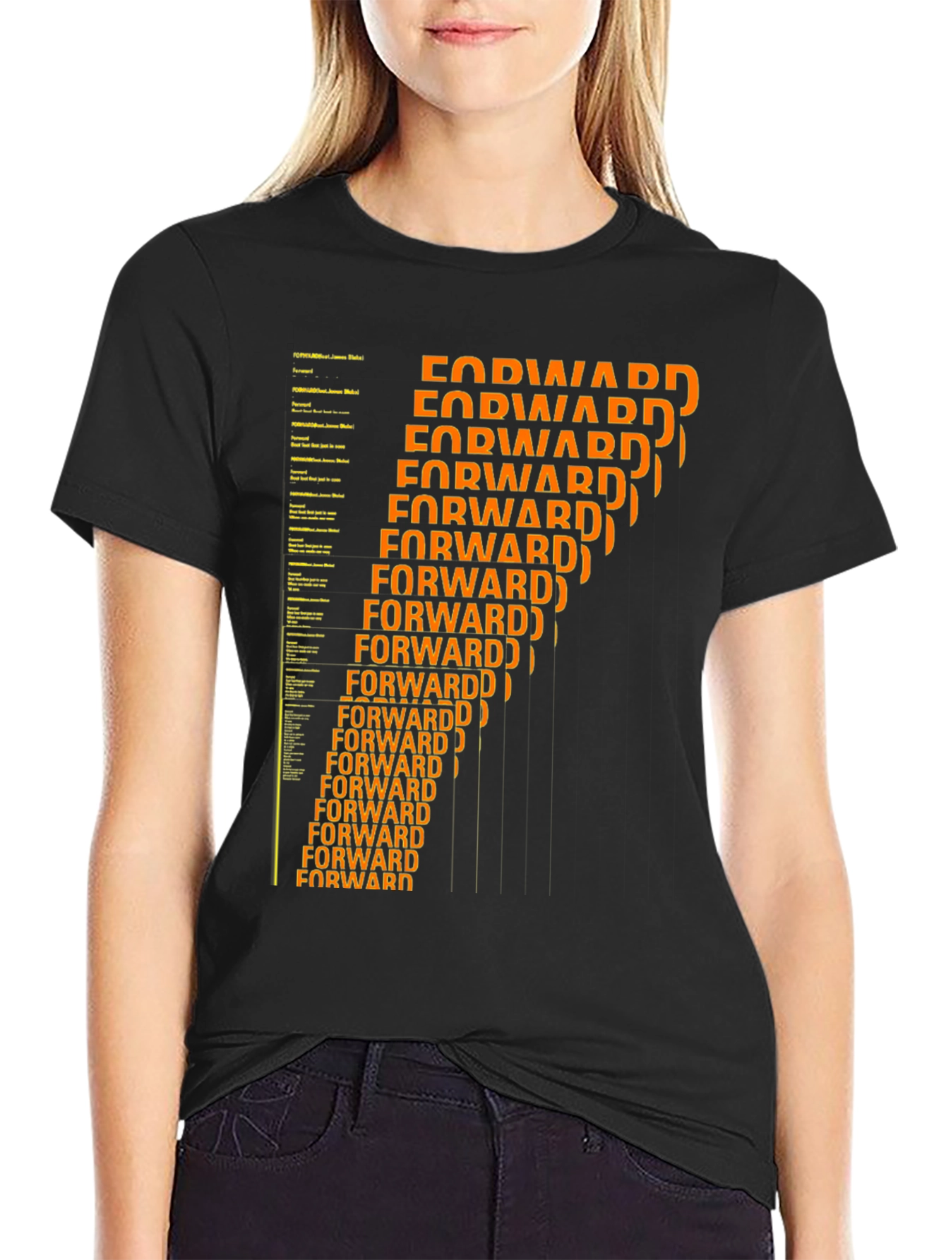 Black Forward Graphic T-Shirt - Modern Design view 2