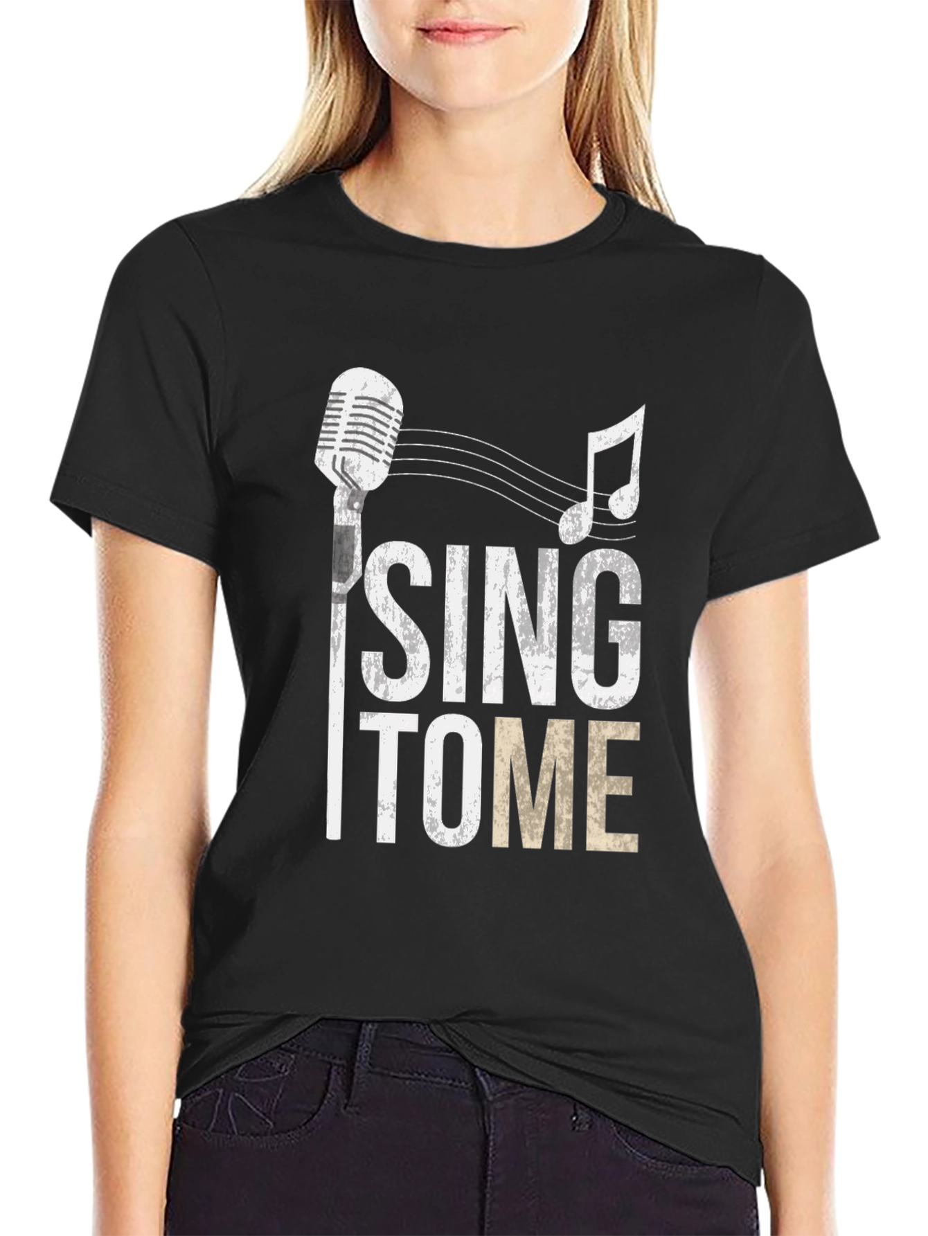 Black Sing To Me Graphic T-Shirt view 2