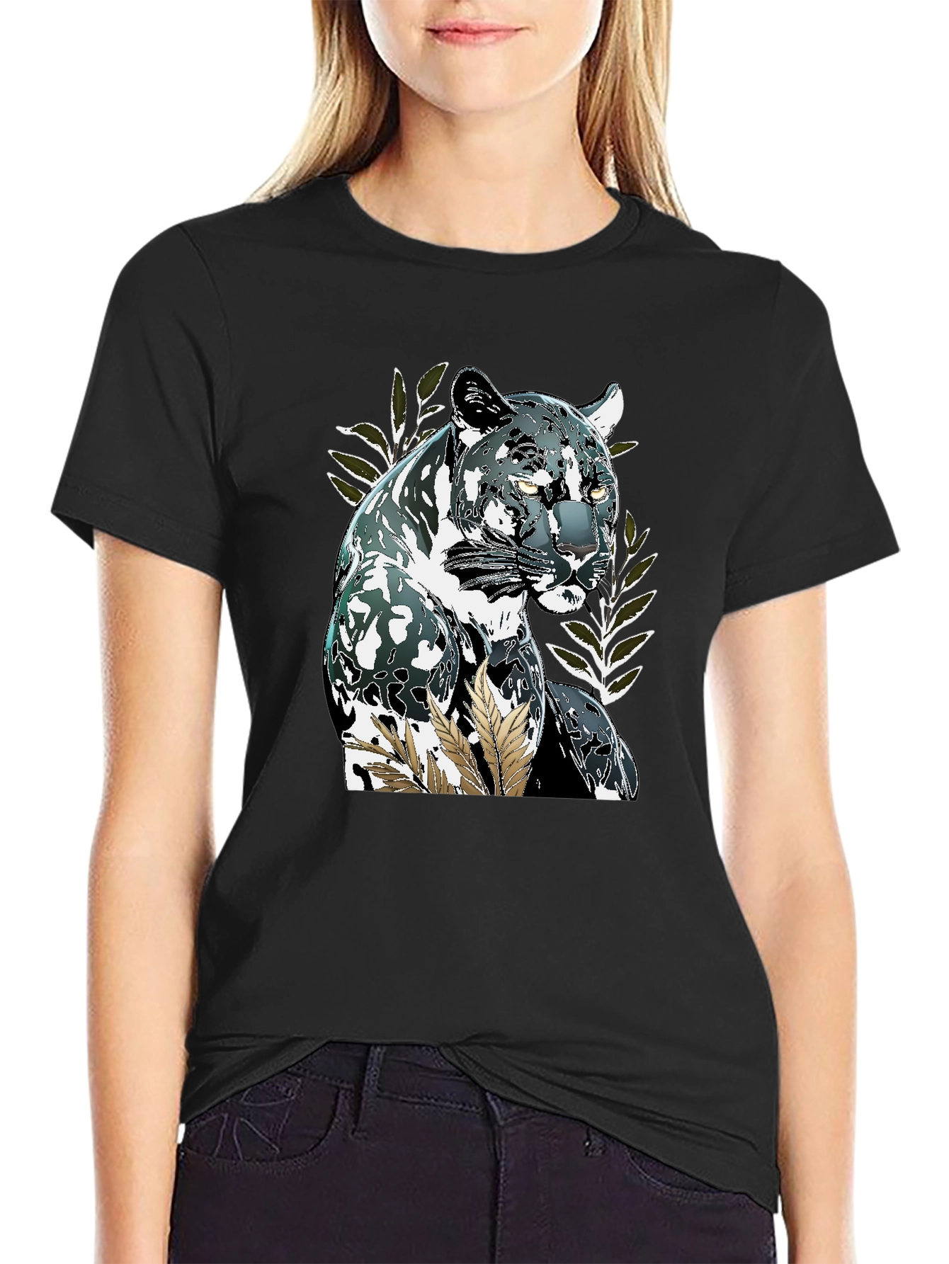 Black Black Panther Graphic Tee - Stylish Men's Shirt view 2