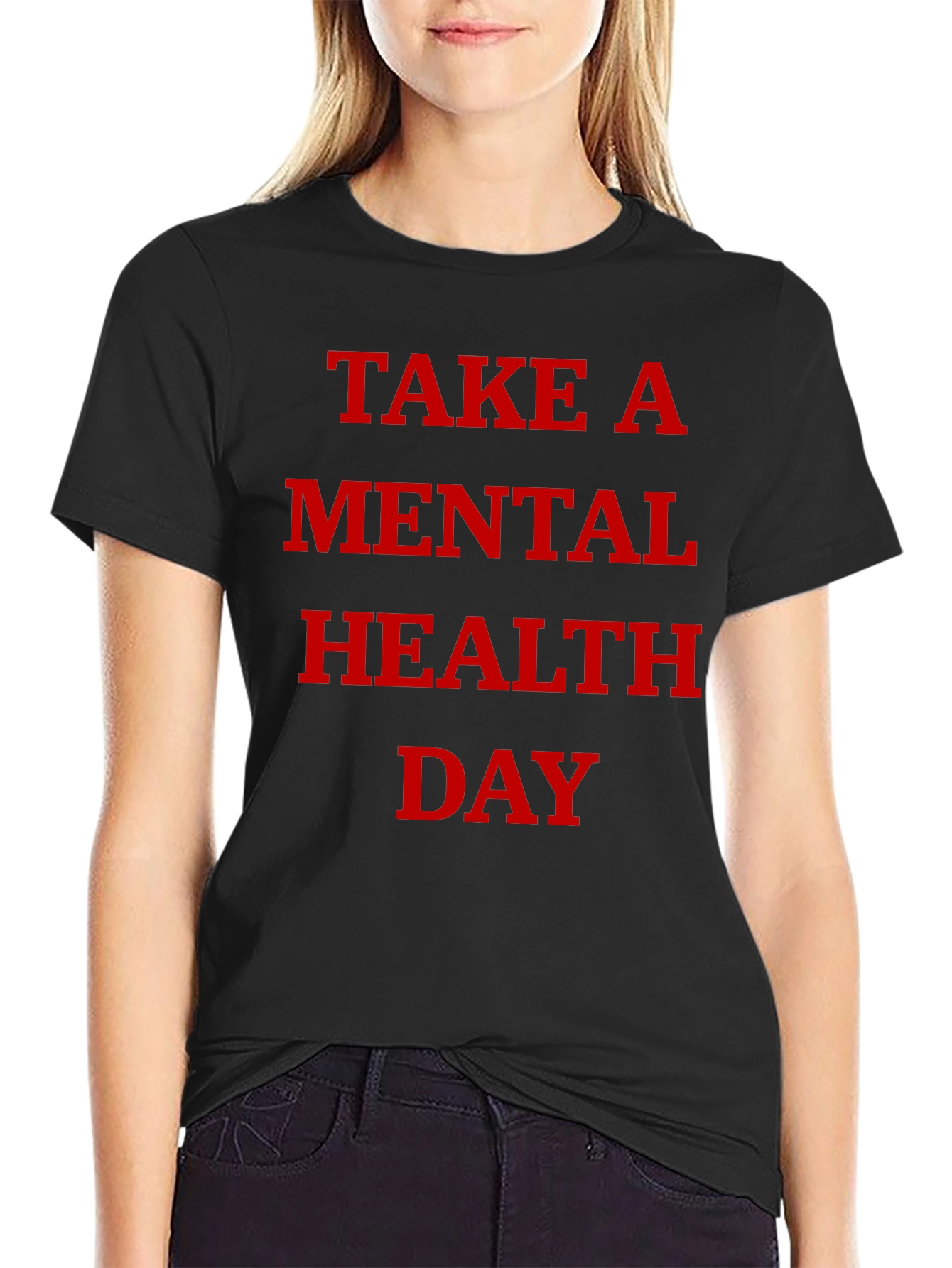 Black Mental Health Day Black Graphic Tee view 2