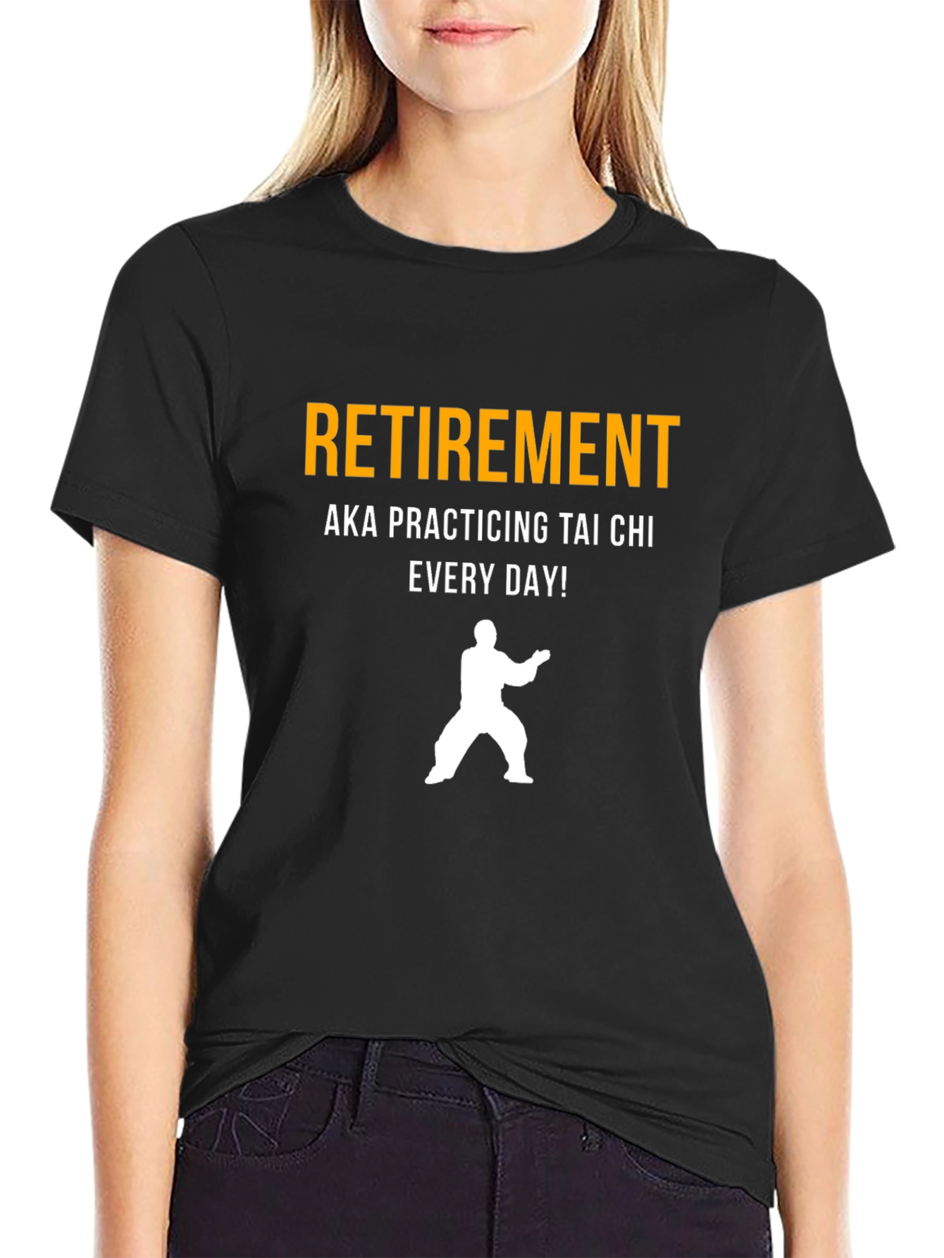 Black Retirement Tai Chi T-Shirt view 2