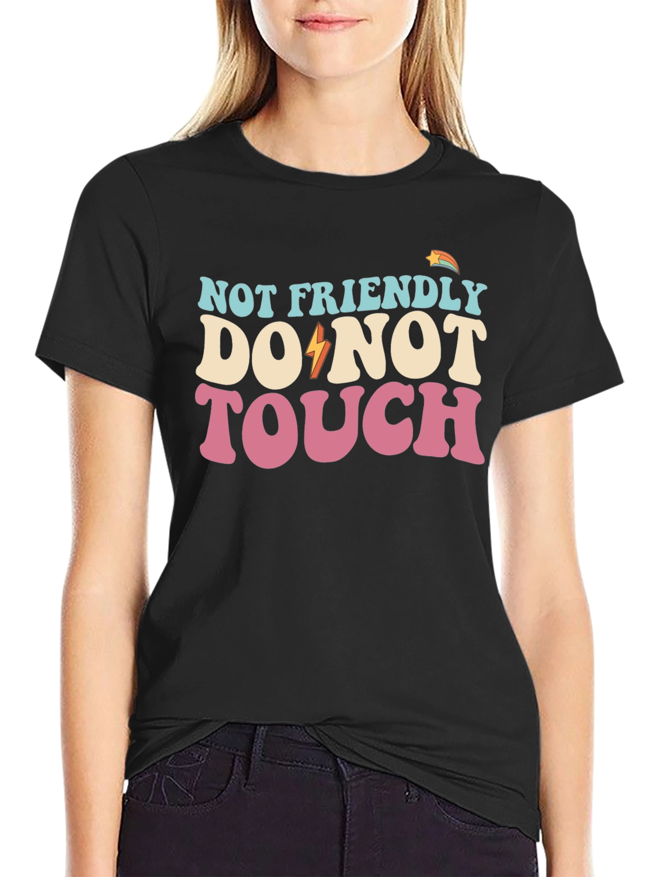 Black Not Friendly Graphic Tee - Unisex view 2