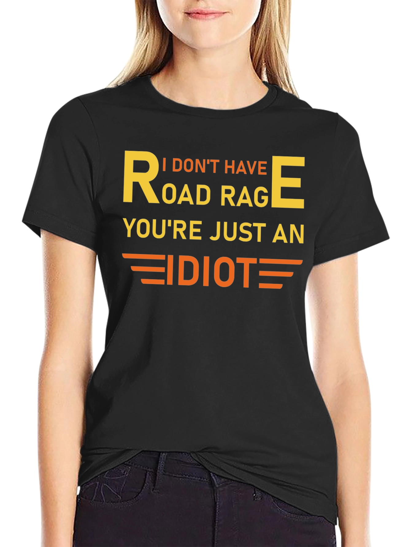 Black Road Rage Graphic Tee - Funny Sarcastic T-Shirt view 2