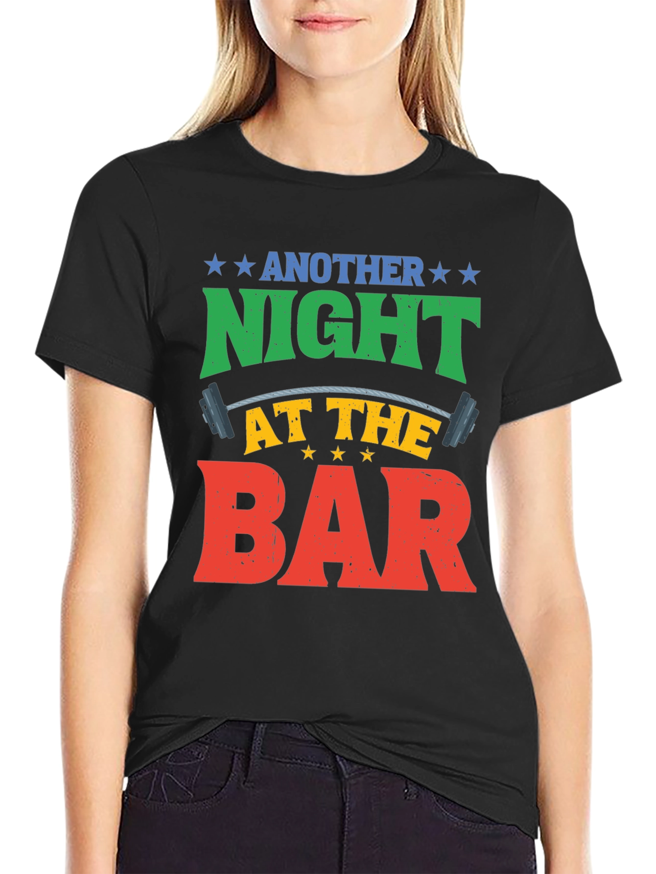 Black Another Night at the Bar Workout T-Shirt view 2
