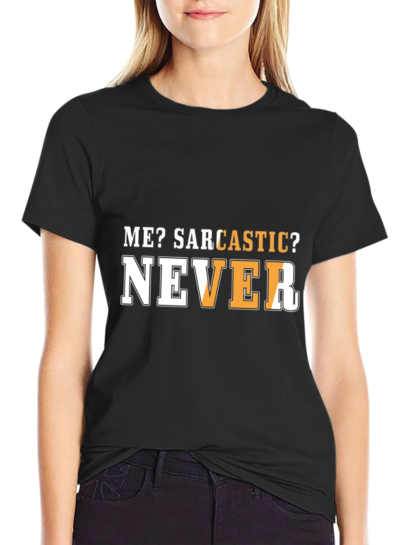 Black Sarcastic Humor T-Shirt - Funny Graphic Tee view 2