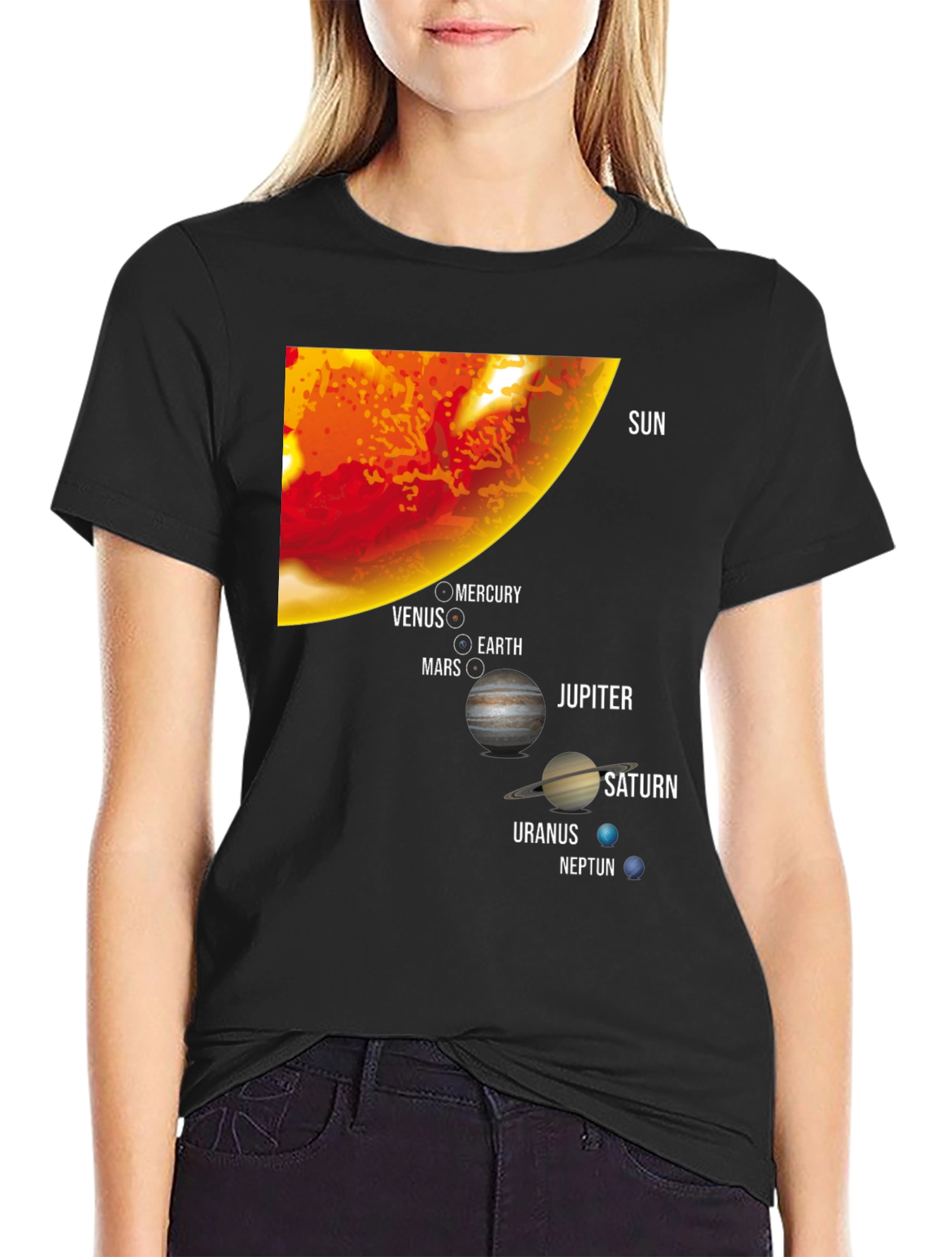 Solar System Planets Graphic T-Shirt - 2