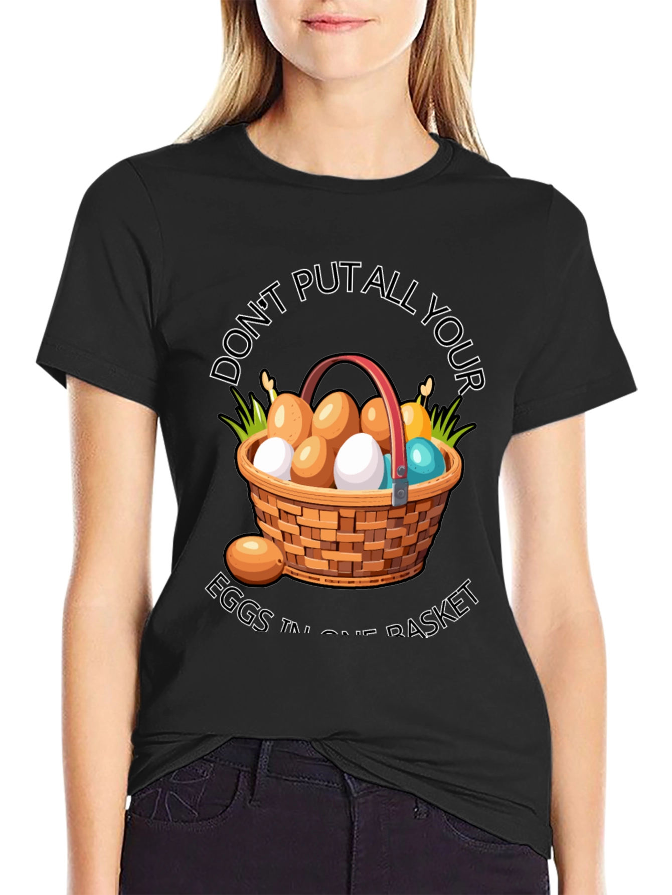 Black Don't Put All Your Eggs T-Shirt view 2