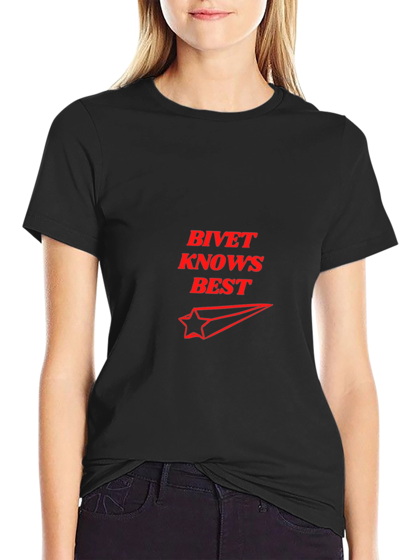 Black BIVET Knows Best Black Graphic T-Shirt view 2