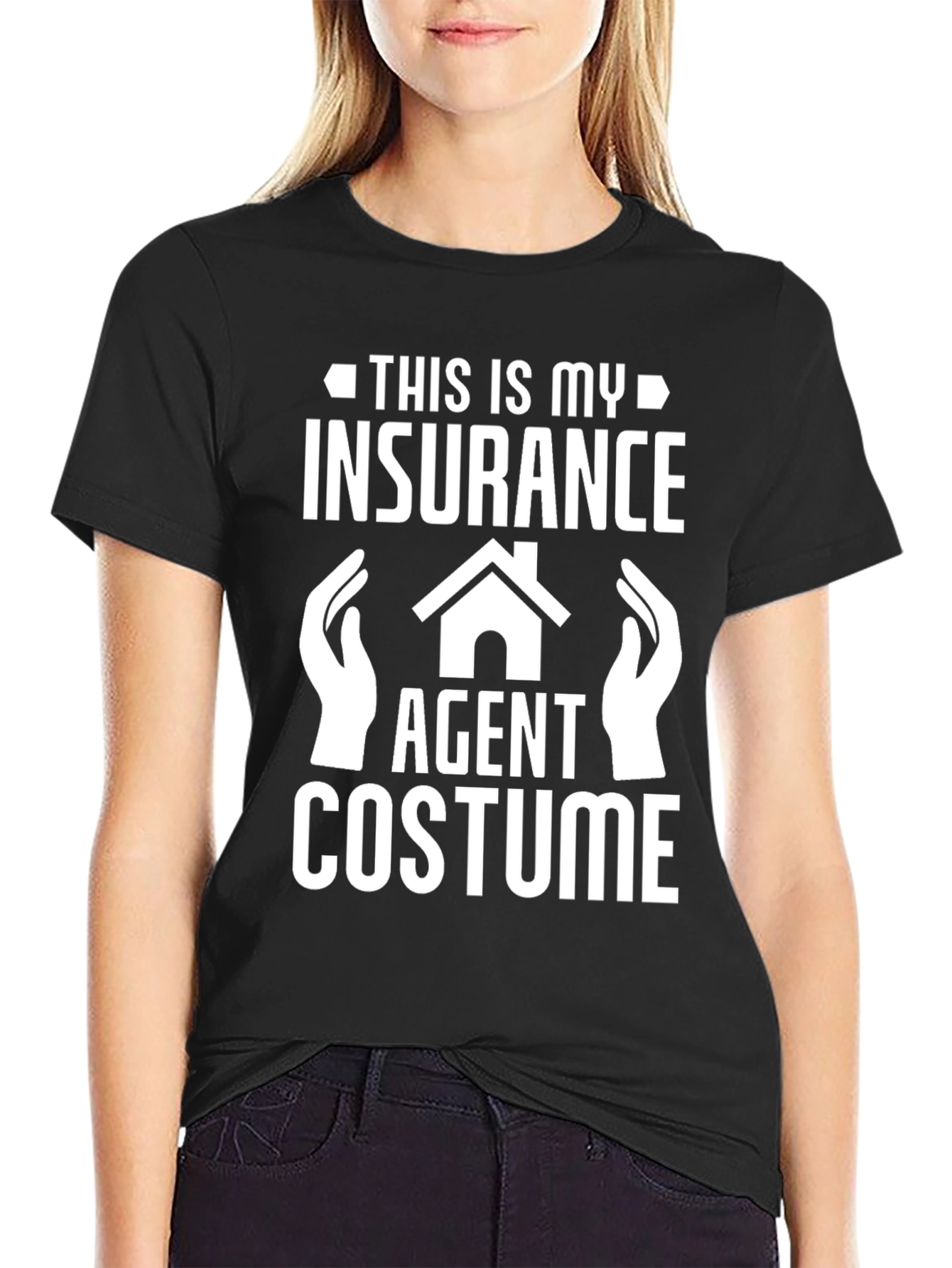 Black Insurance Agent Costume T-Shirt view 2