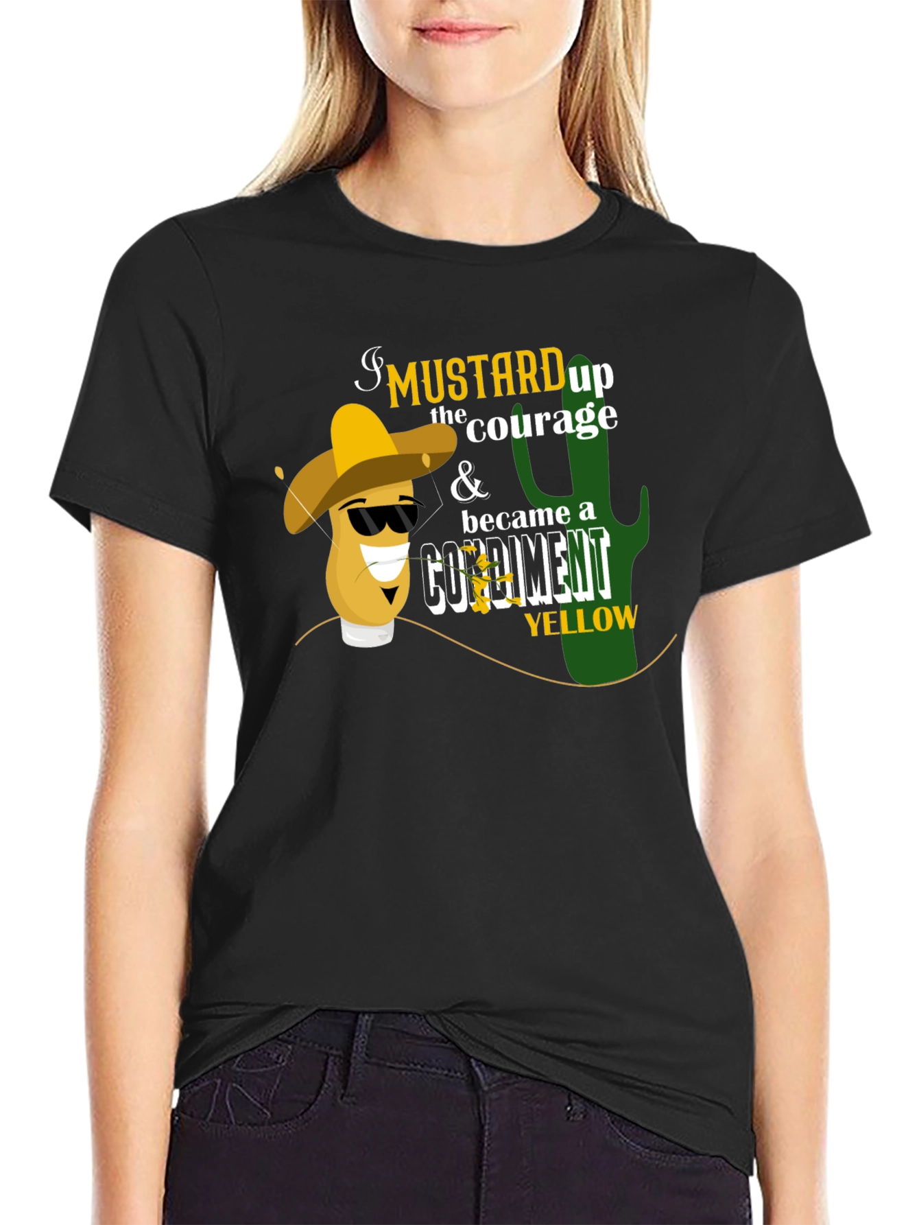 Black Mustard Courage Black T-Shirt view 2