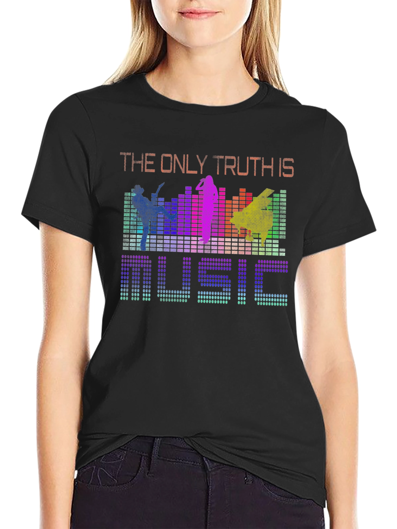 Black Music is the Only Truth Graphic Tee - Colorful view 2