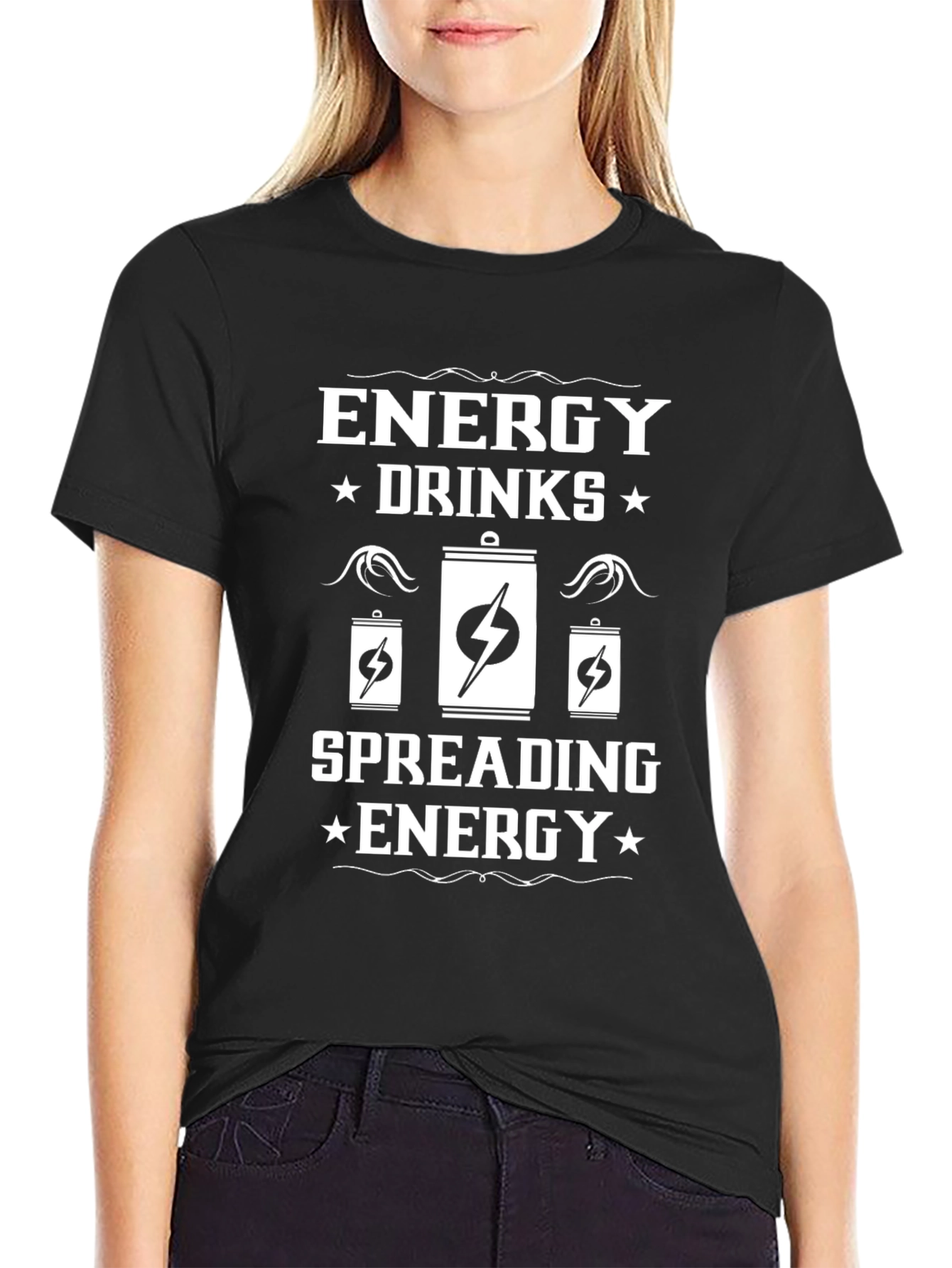Black Energy Drinks Graphic Tee view 2