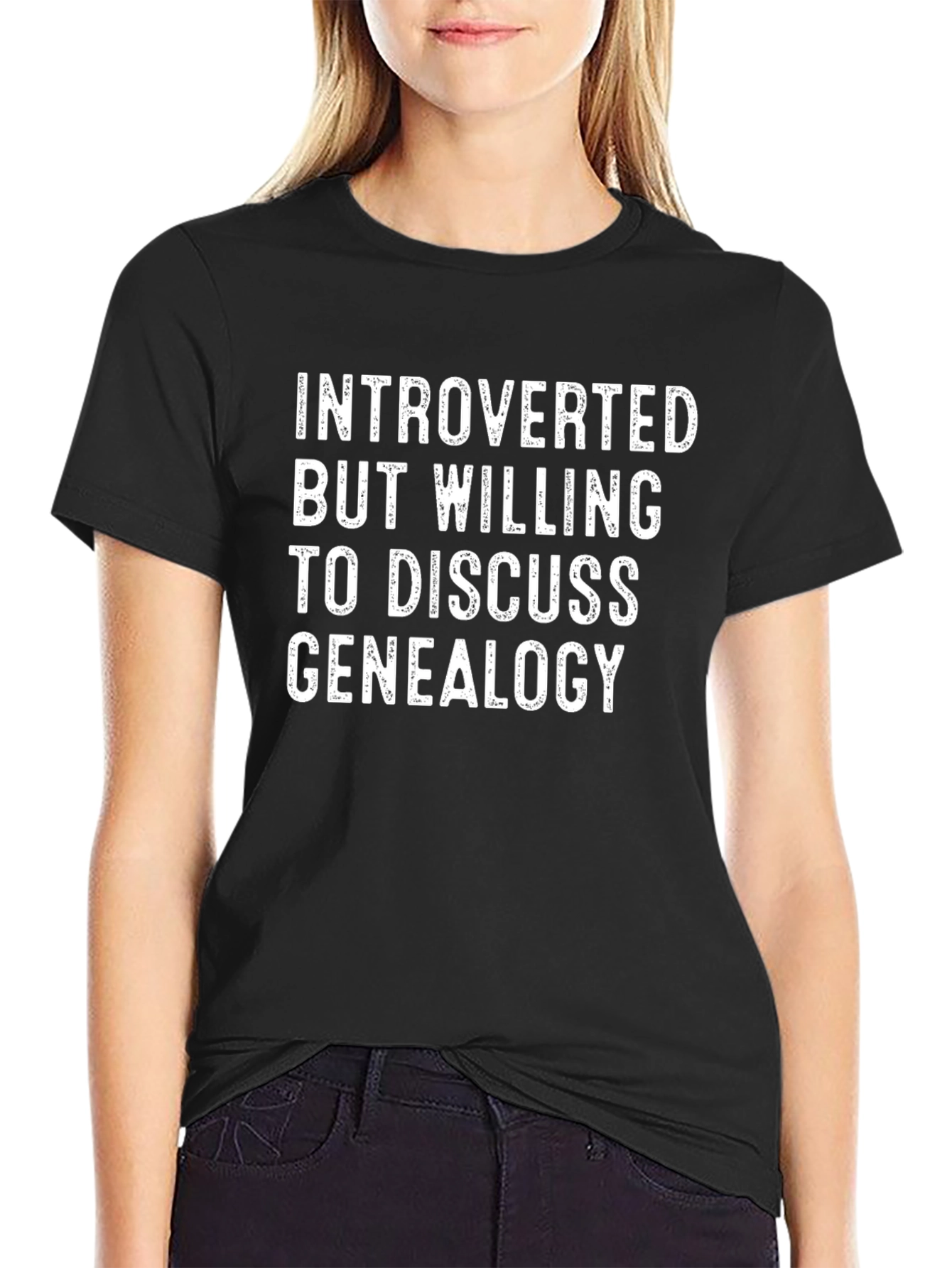 Black Introverted Genealogy T-Shirt view 2