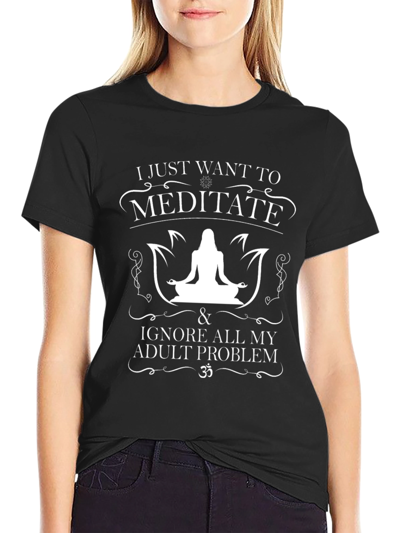 Meditate & Ignore Adult Problems T-Shirt - 2