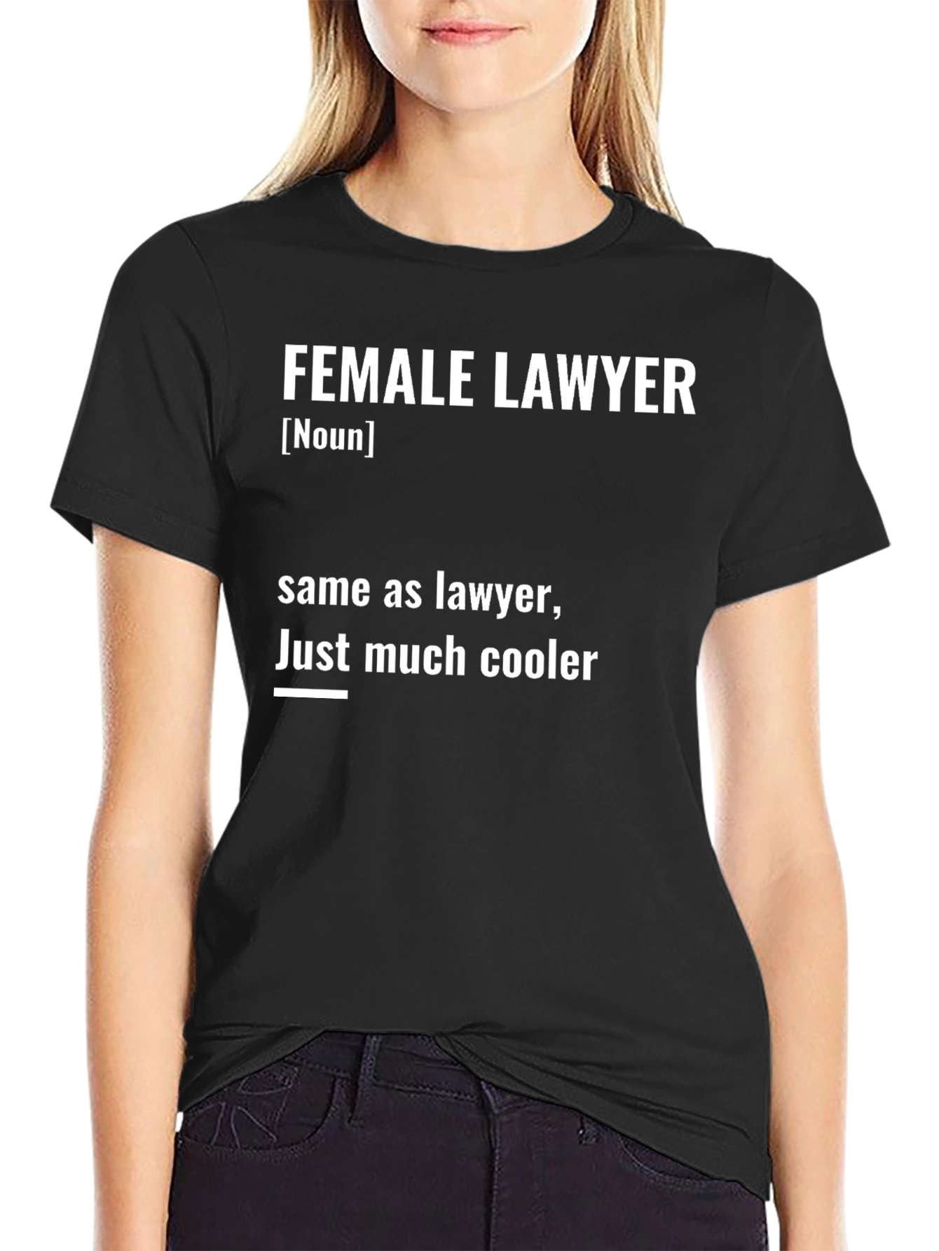 Black Female Lawyer Definition Black T-Shirt view 2