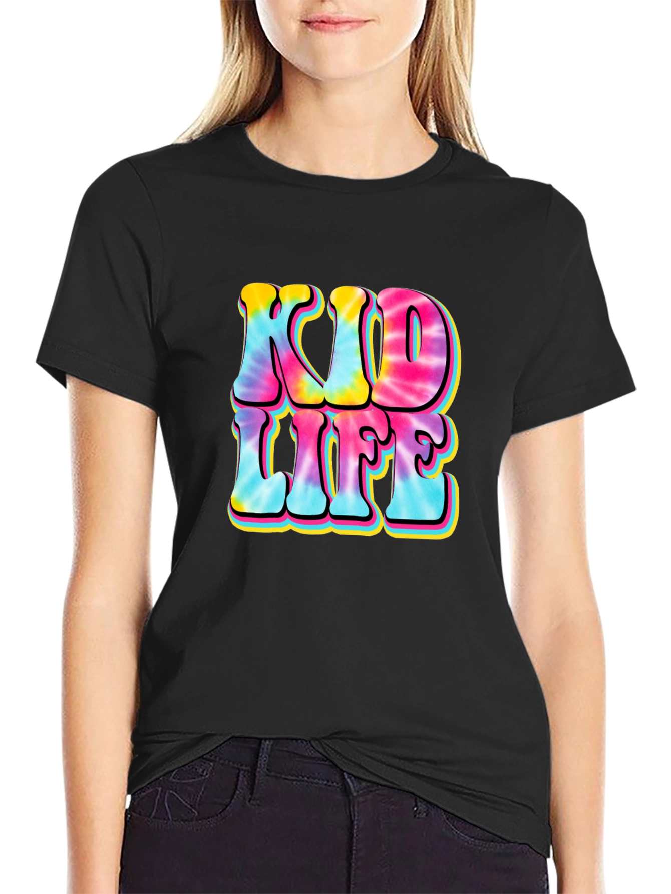Black Kid Life Tie Dye Graphic Tee view 2