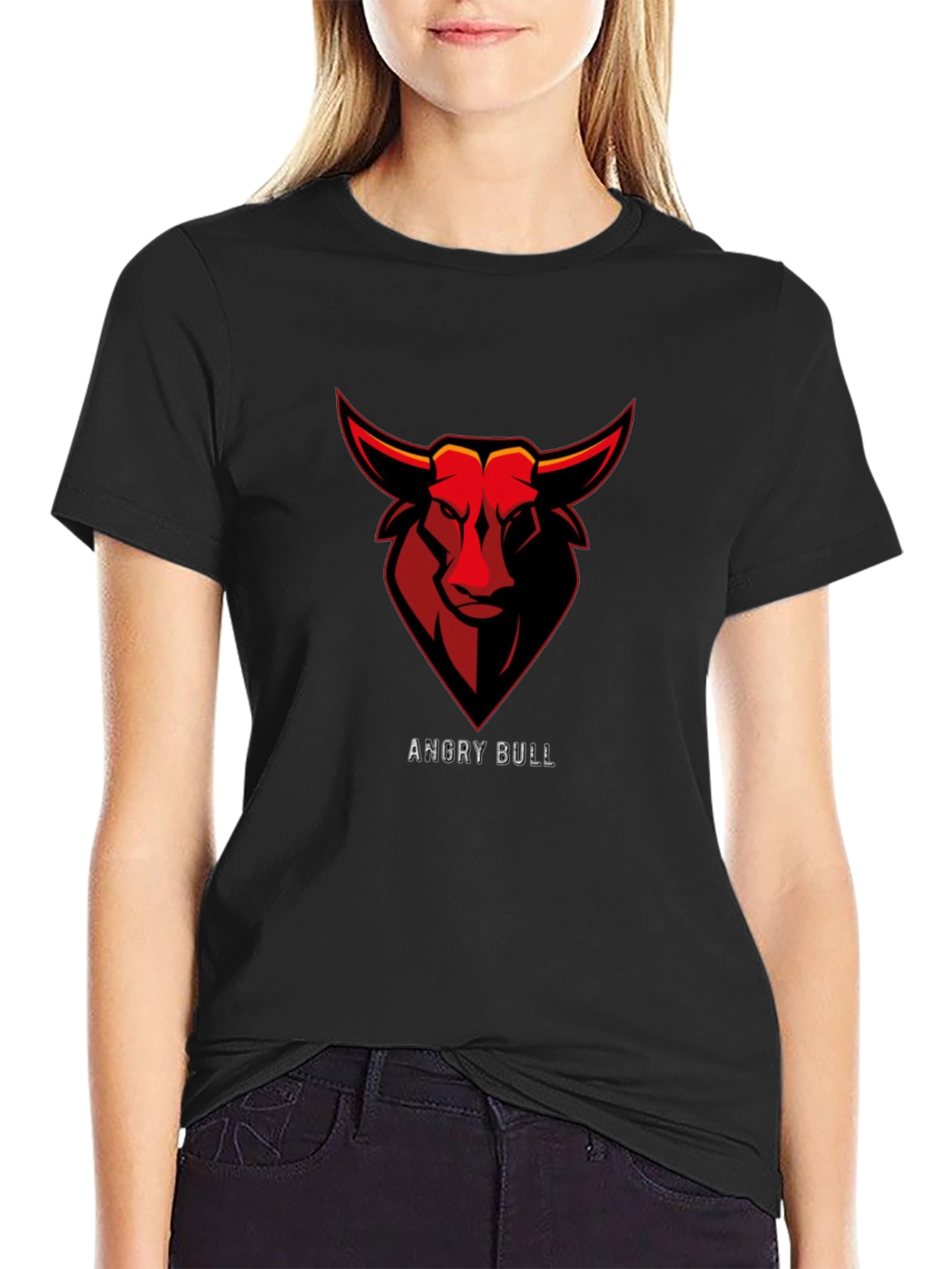 Black Angry Bull Graphic T-Shirt - Black - Men's view 2