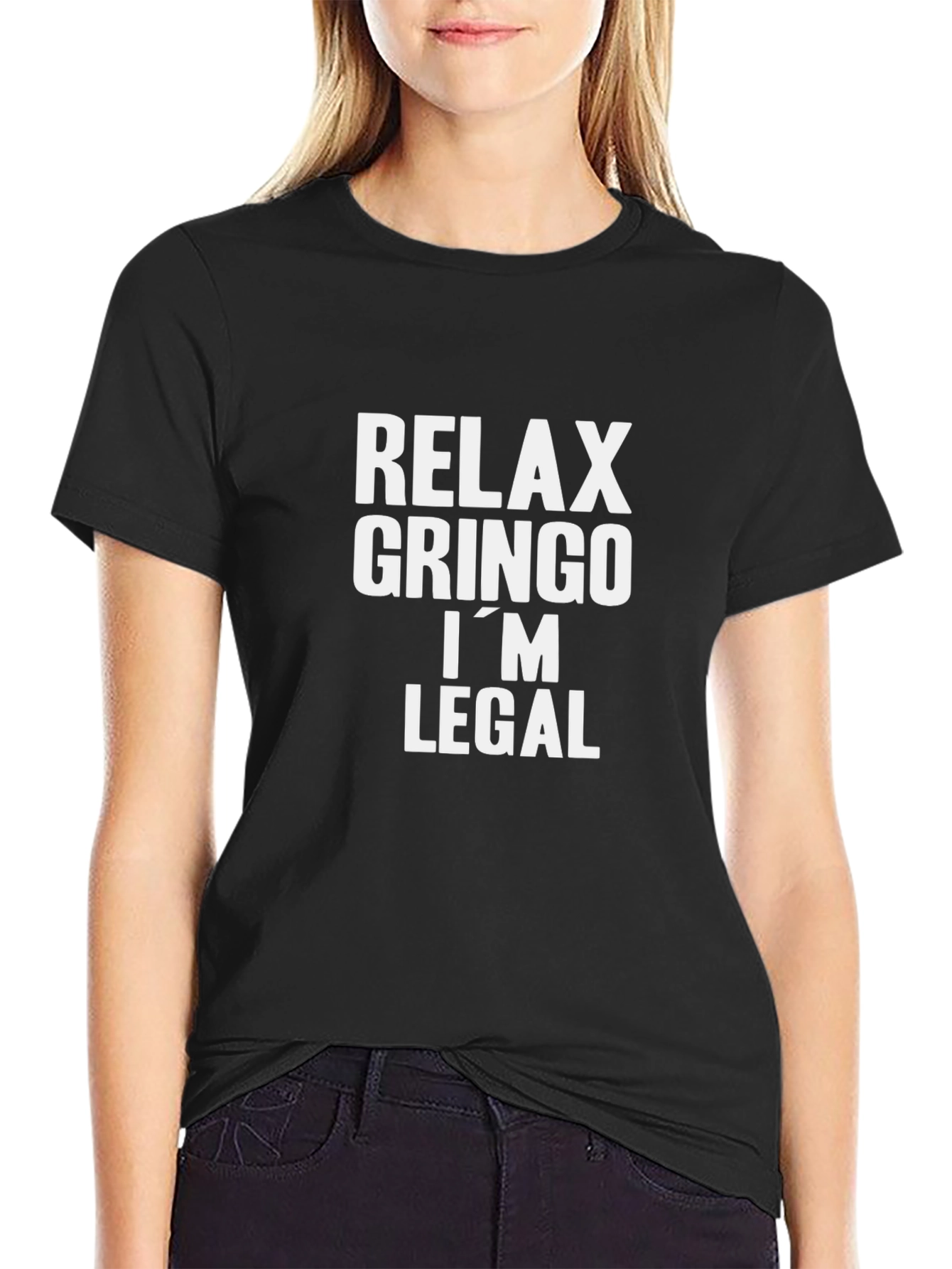 Black Relax Gringo I'm Legal T-Shirt - Black view 2