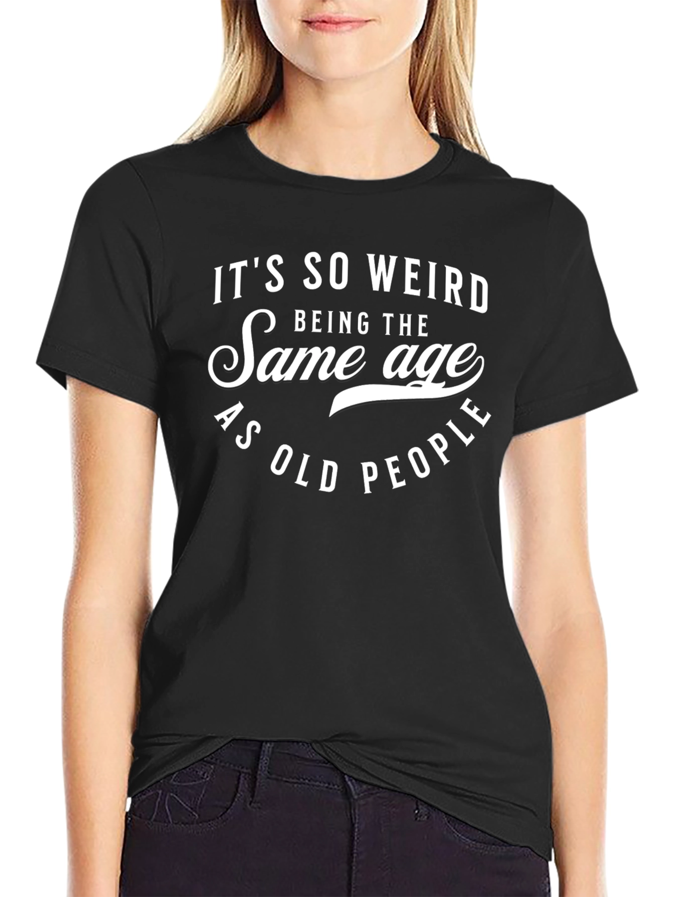 Black It's So Weird T-Shirt Funny Novelty Tee view 2