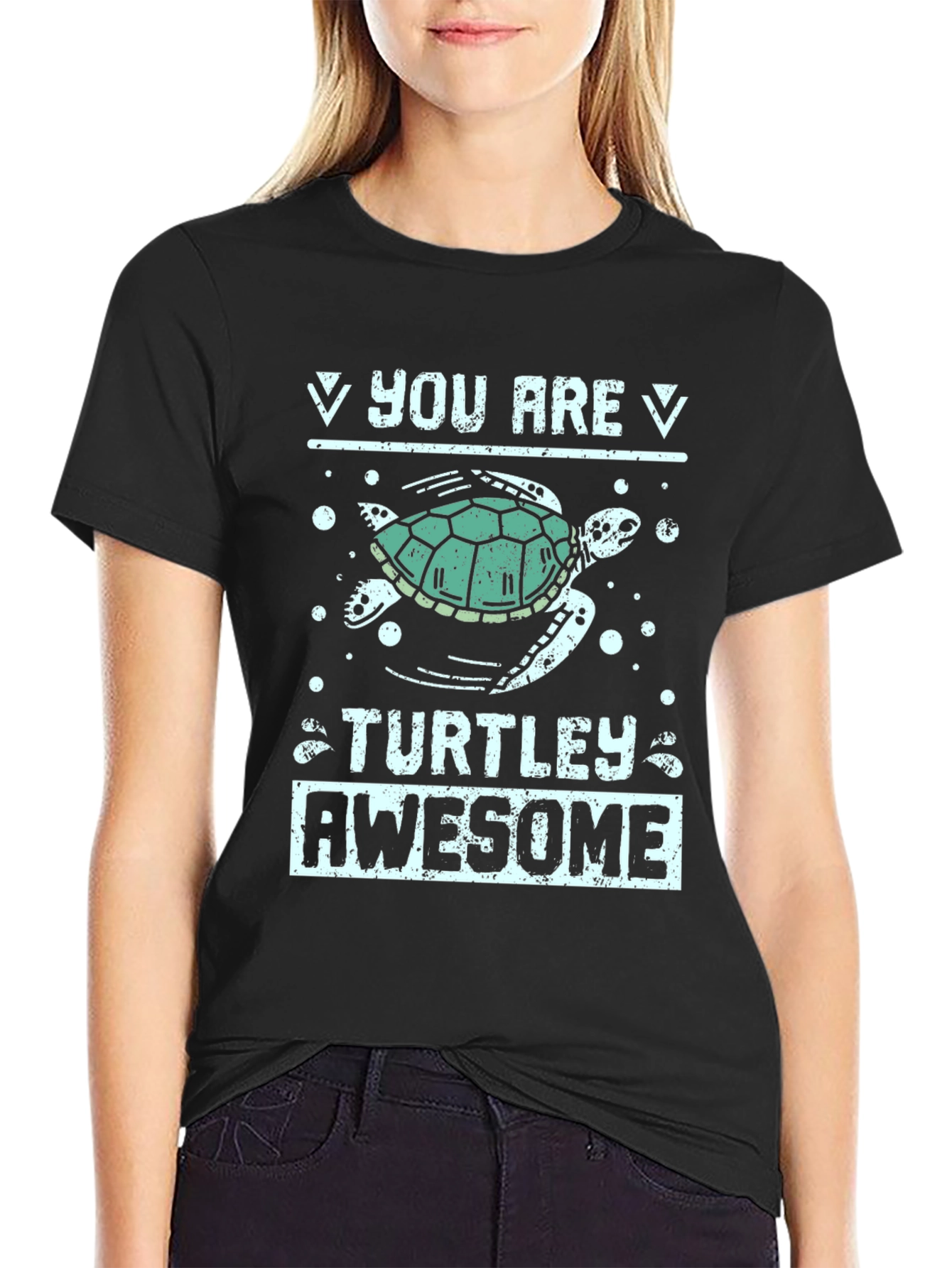 Black Turtley Awesome Graphic Tee view 2