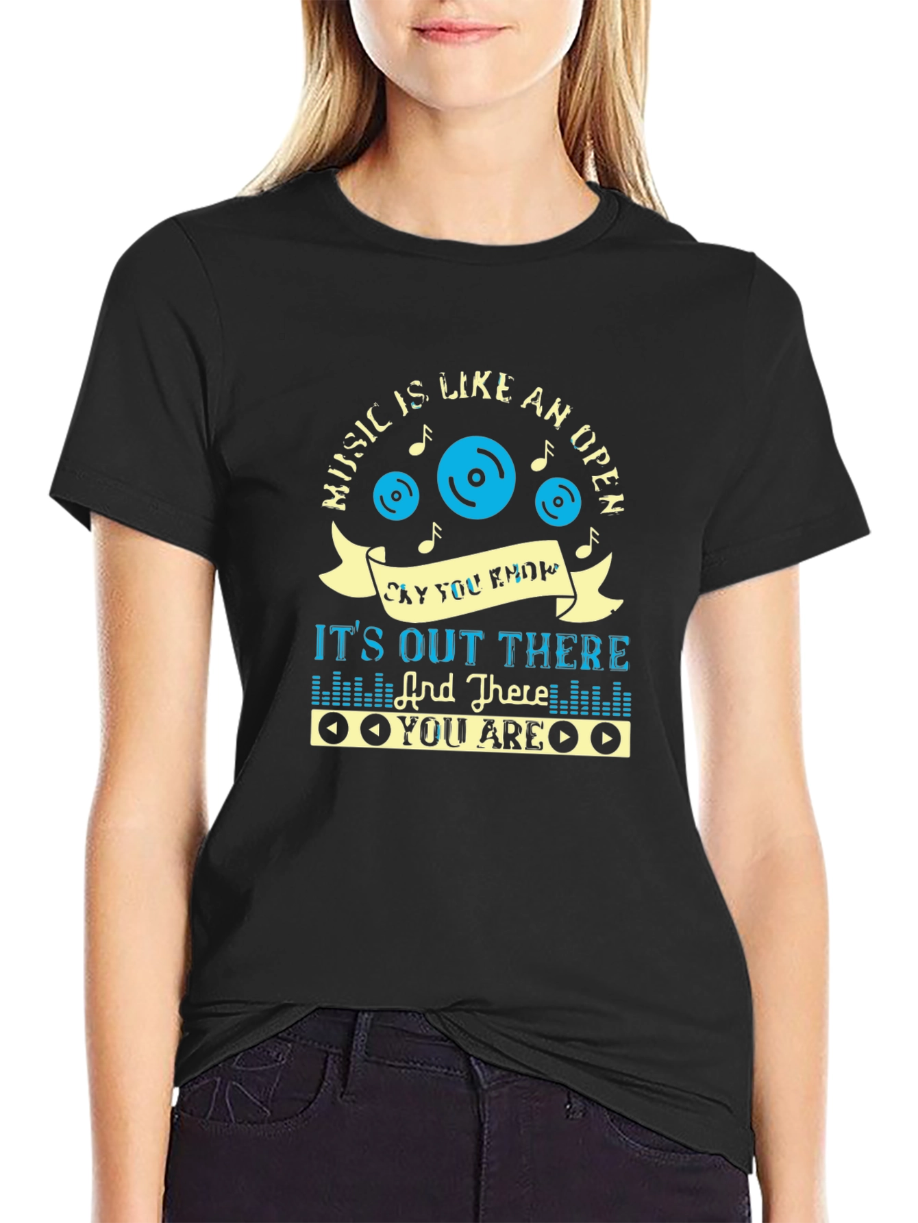 Black Music Lover Tee: It's Out There And There You Are T-Shirt view 2