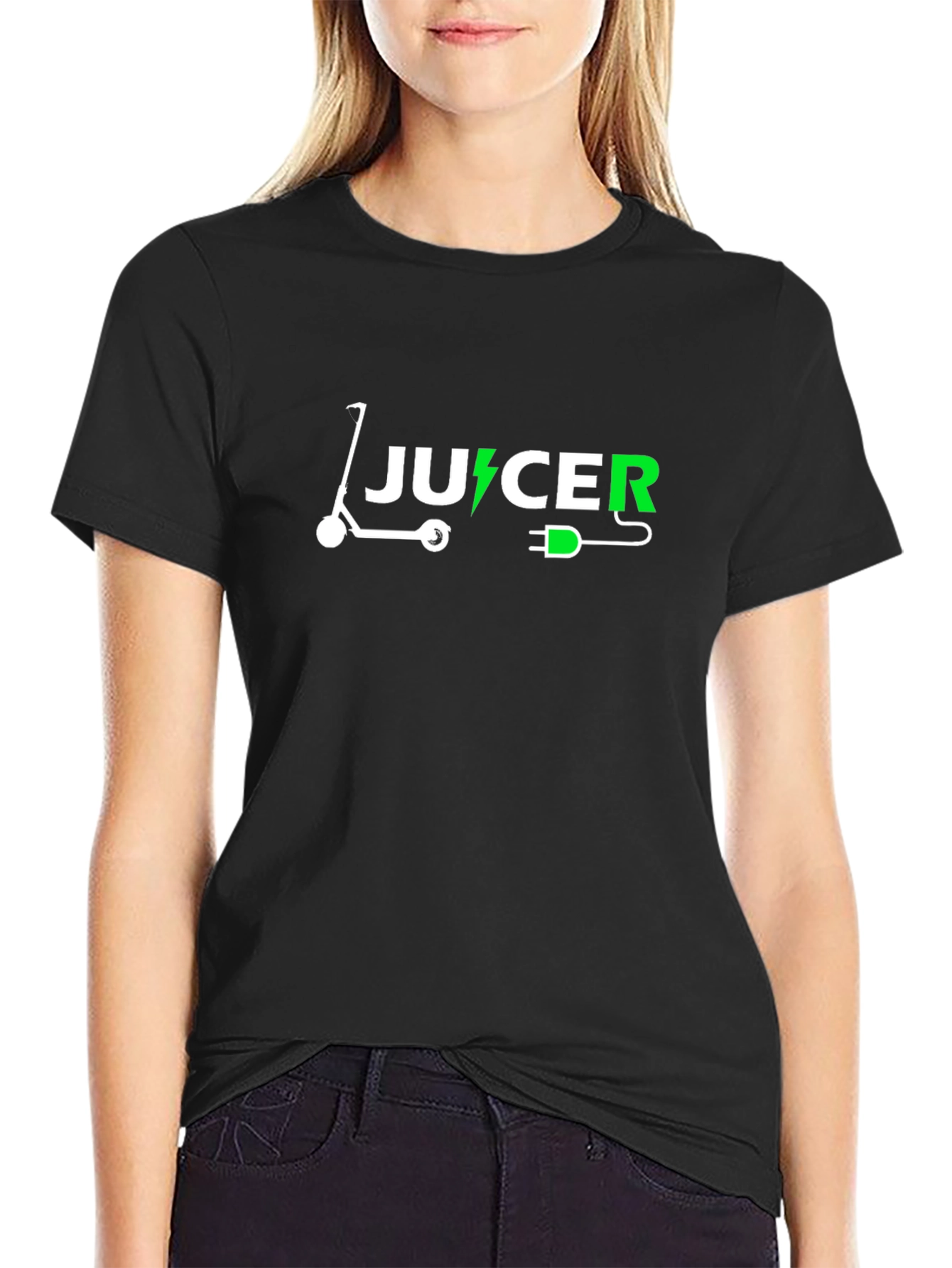 Black Electric Juicer T-Shirt - Modern Streetwear view 2