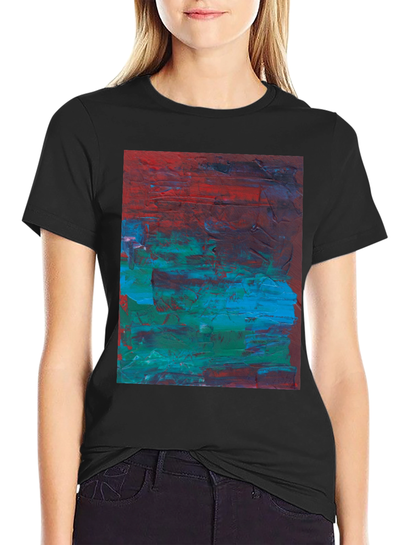 Black Abstract Art Tee - Bold & Unique Style view 2