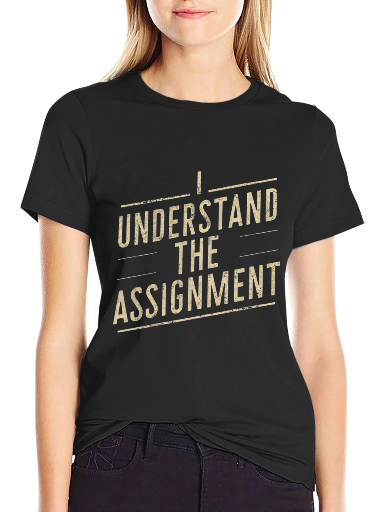 Black I Understand The Assignment Black Graphic Tee view 2