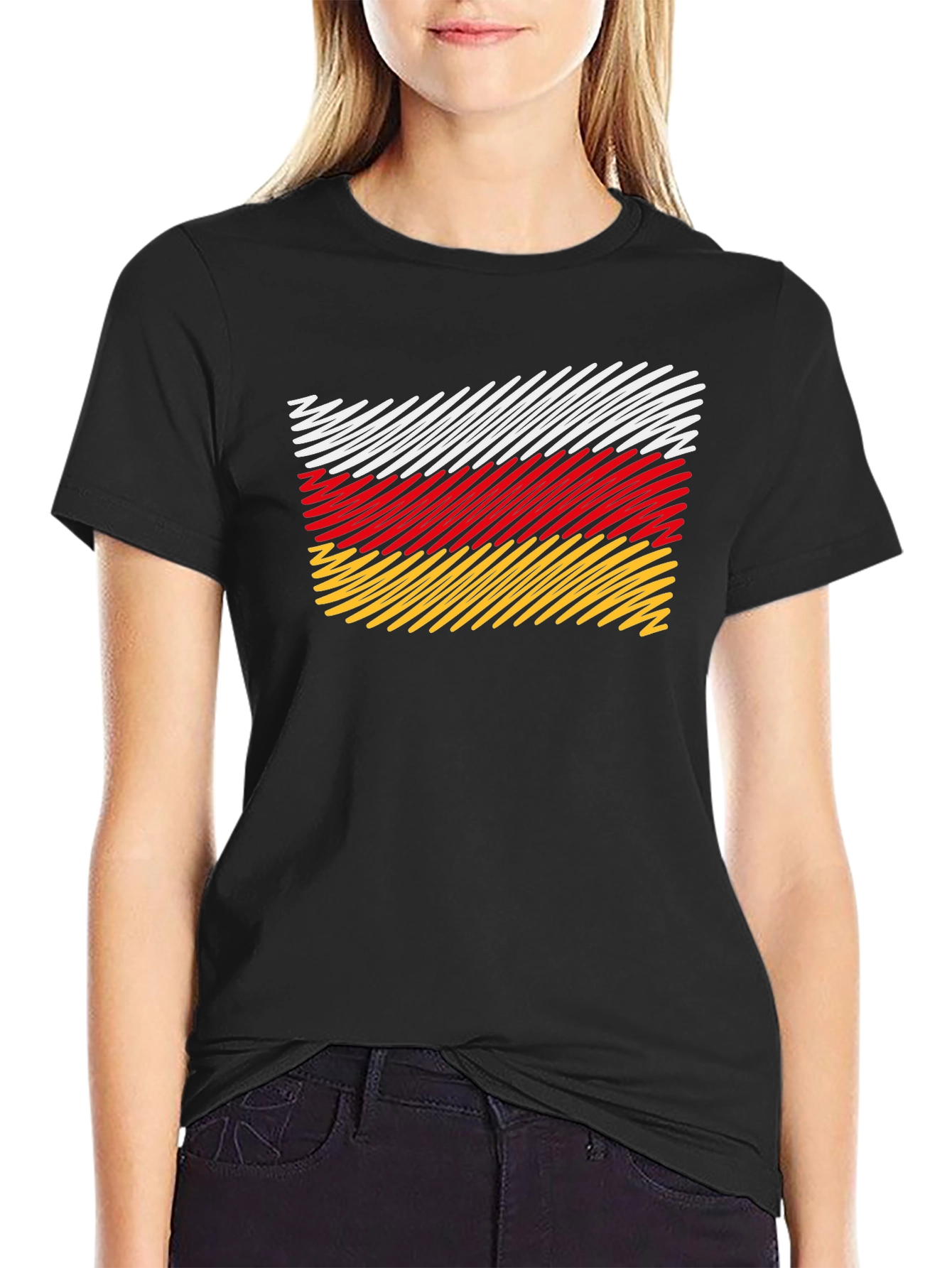 South Ossetia Flag Scribble T-Shirt - 2