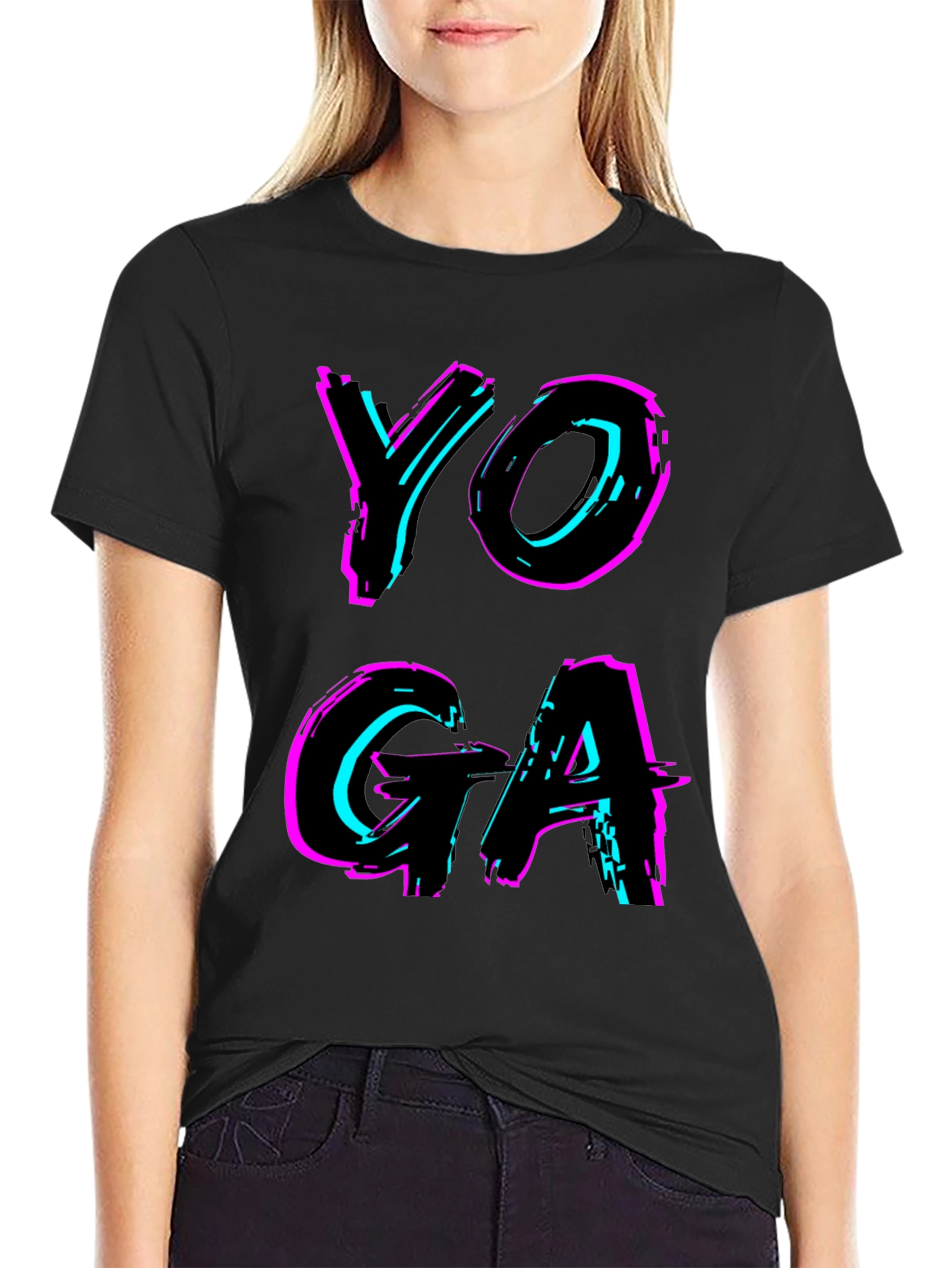 Yoga Glitch Tee - Stylish Fitness Apparel - 2