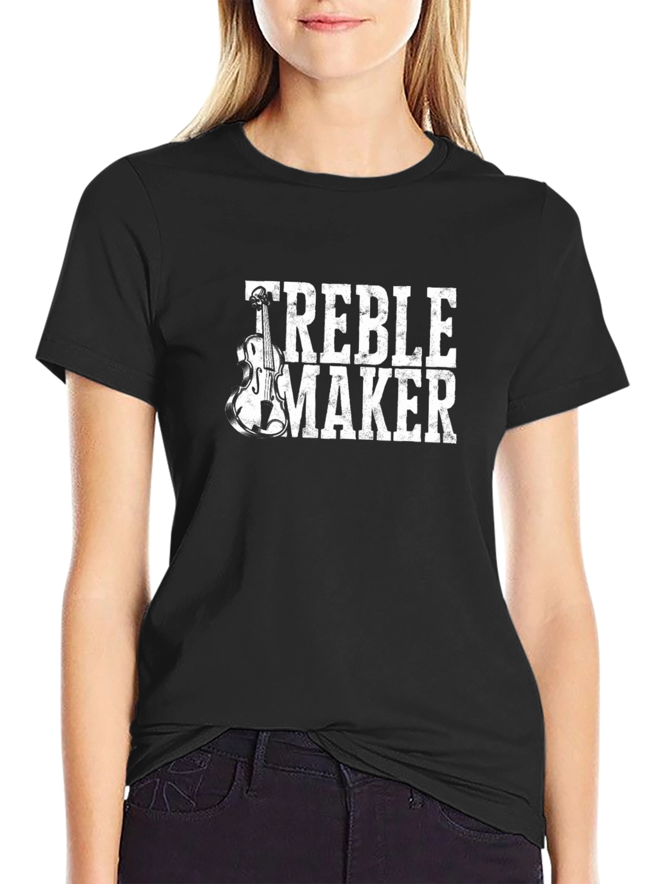 Black Treble Maker T-Shirt - Musician Graphic Tee view 2