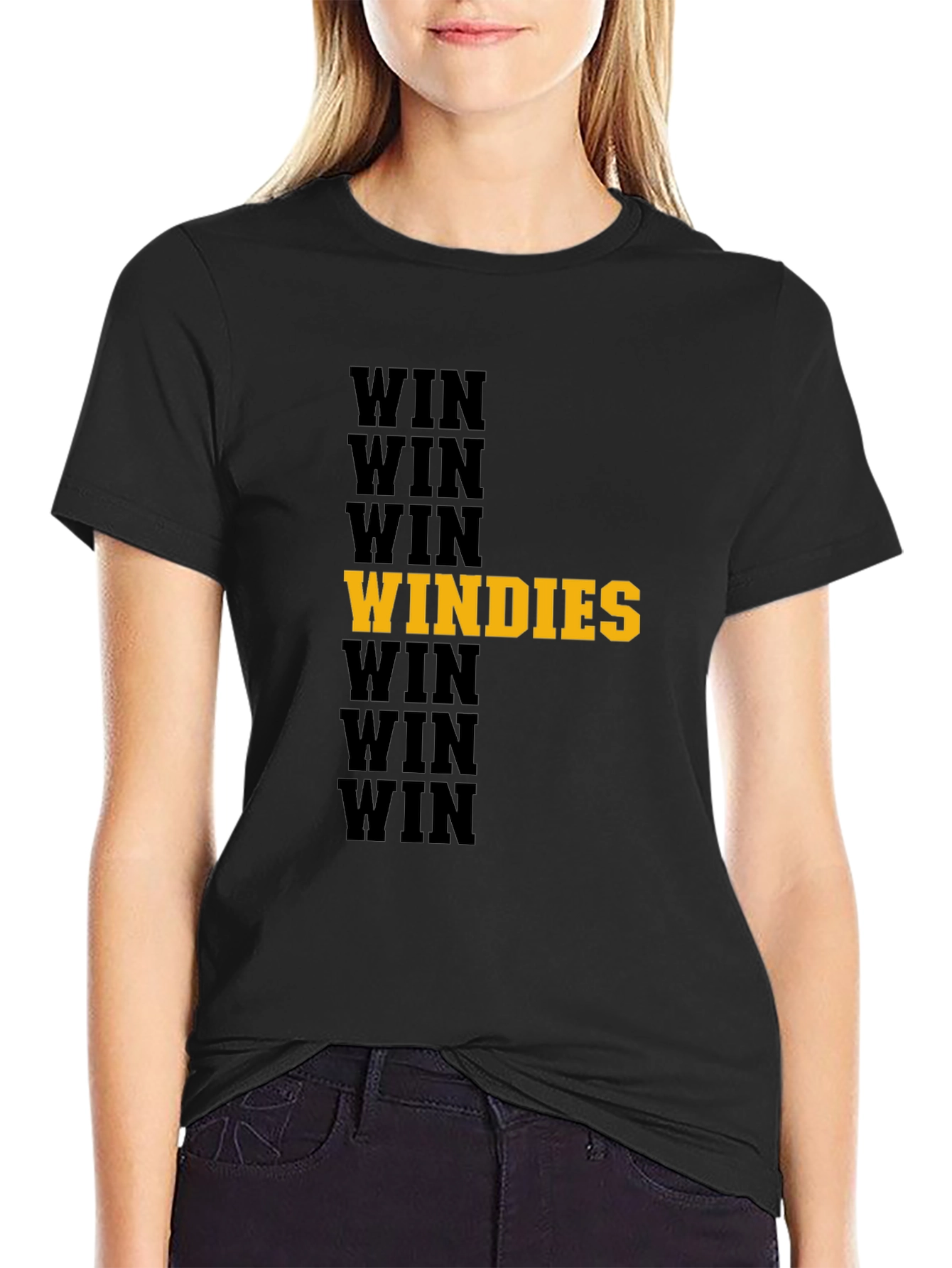 Black Win Windies T-Shirt Black view 2