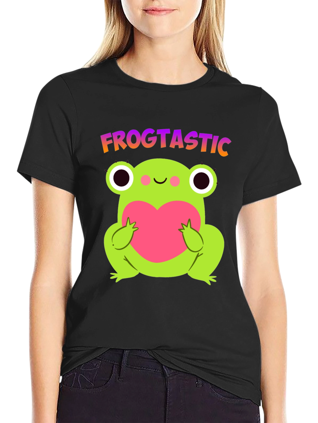 Black Frogtastic Frog Lover T-Shirt view 2