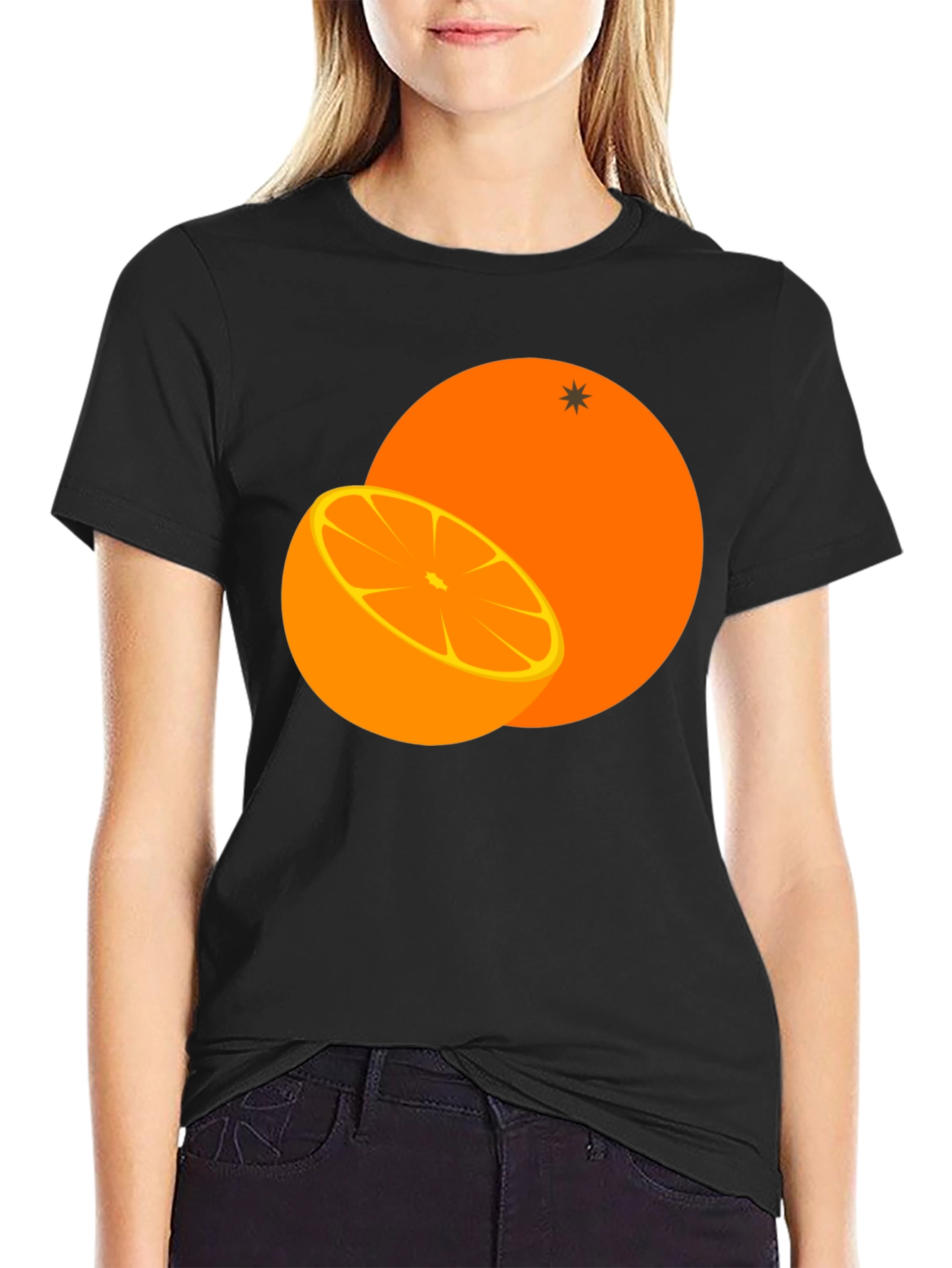 Black Orange Graphic Tee - Fresh & Fruity view 2