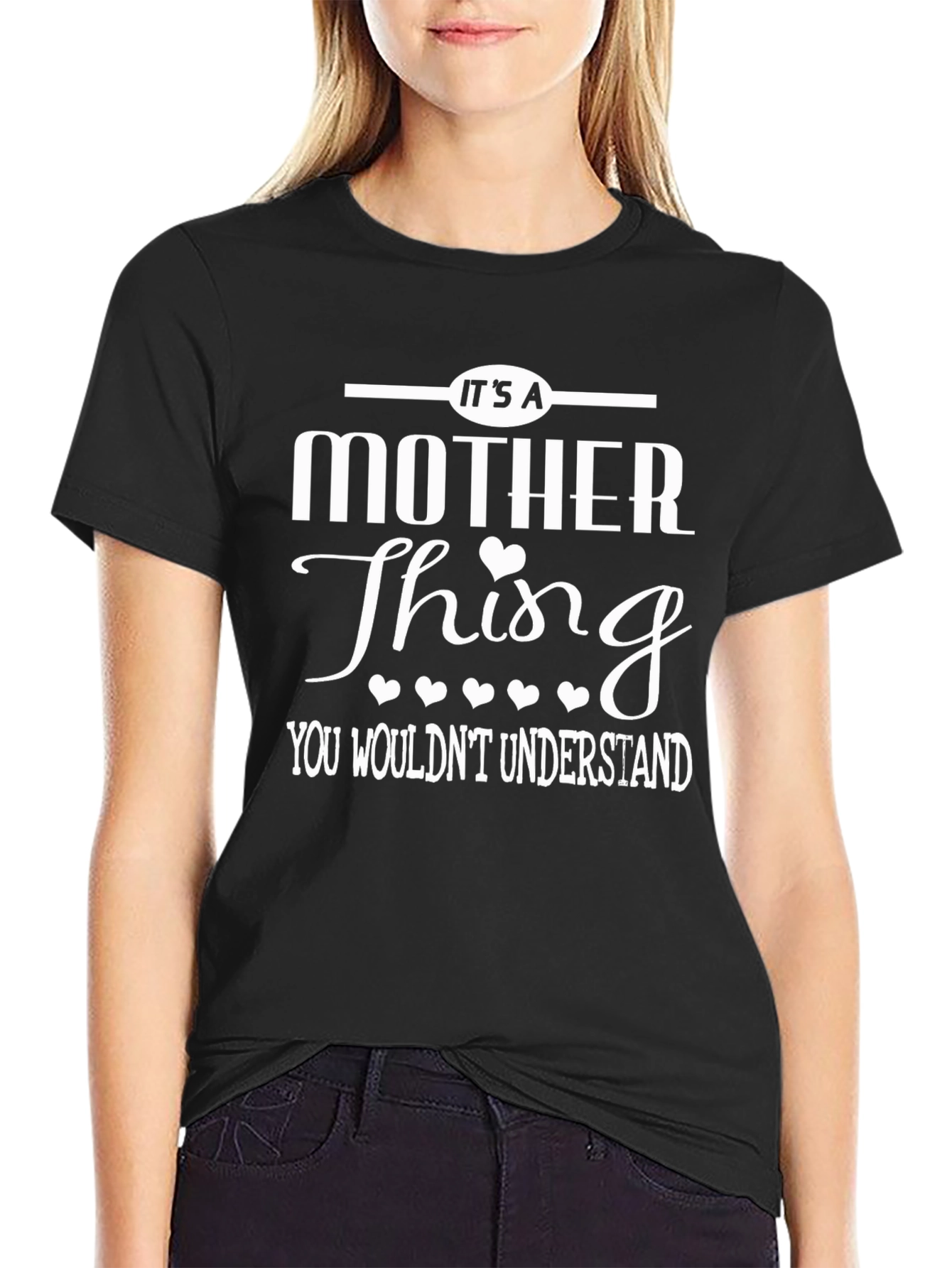 Black It's A Mother Thing T-Shirt - Unisex Cotton Tee view 2