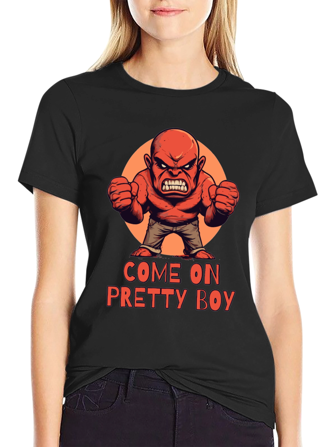 Black Come On Pretty Boy T-Shirt view 2