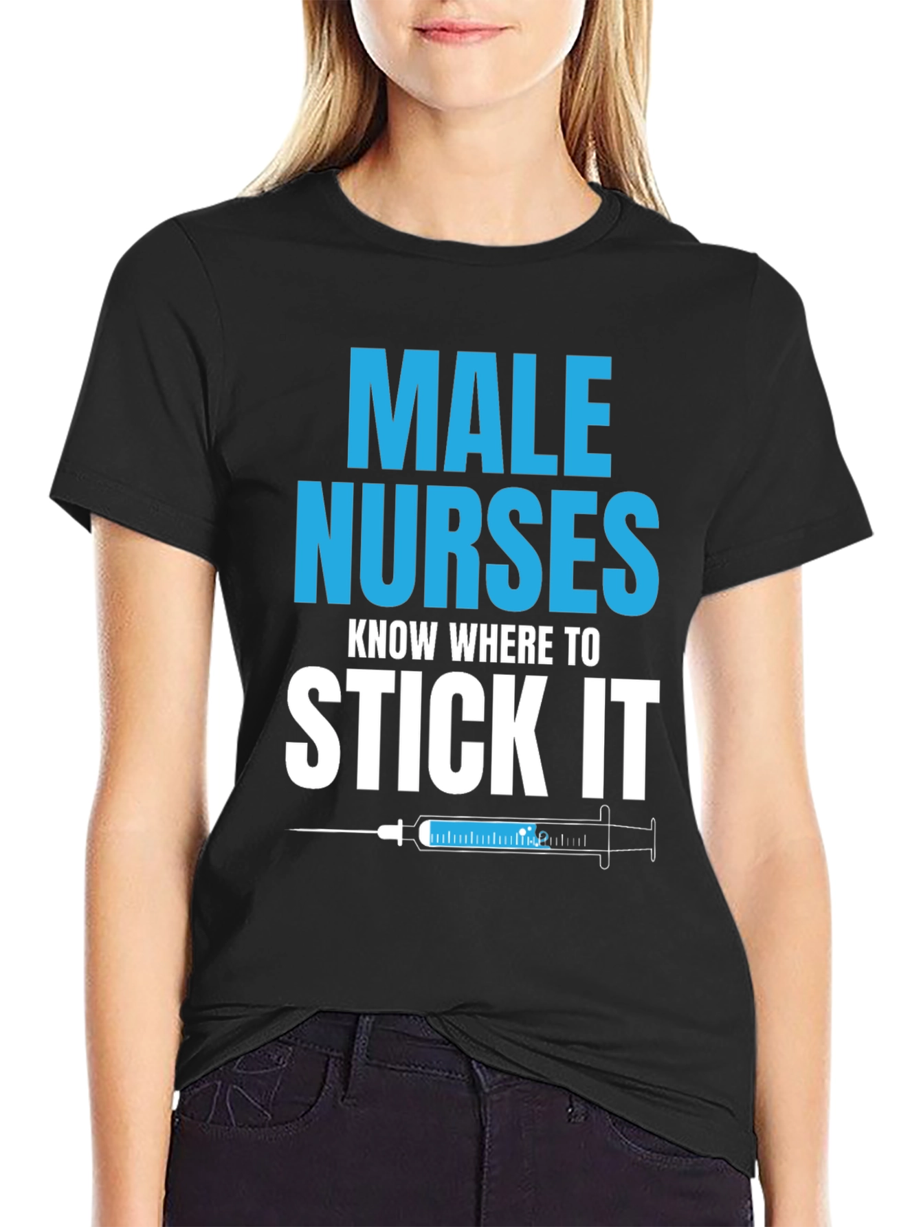 Black Male Nurses Funny T-Shirt view 2