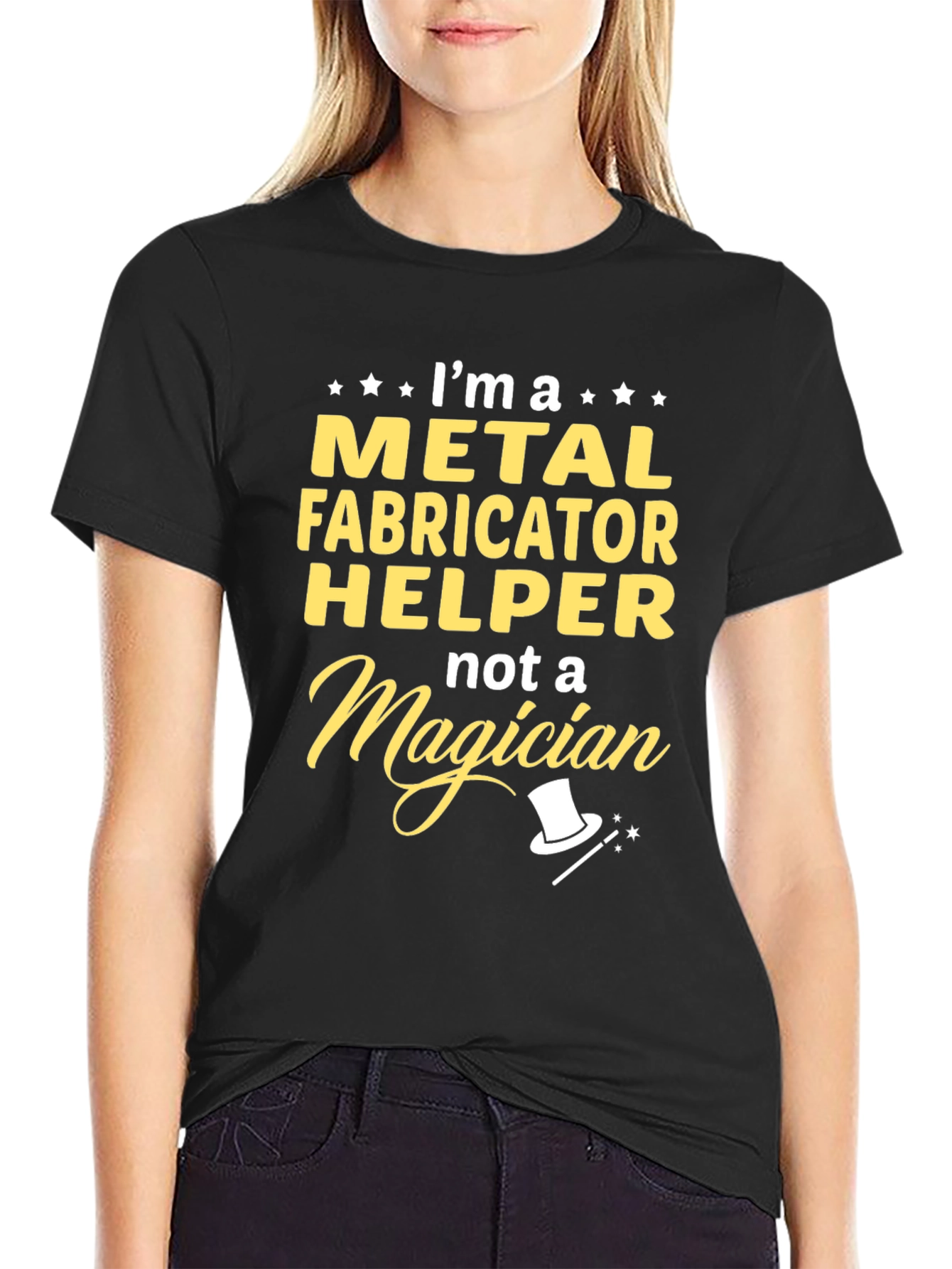 Black Metal Fabricator Helper T-Shirt view 2