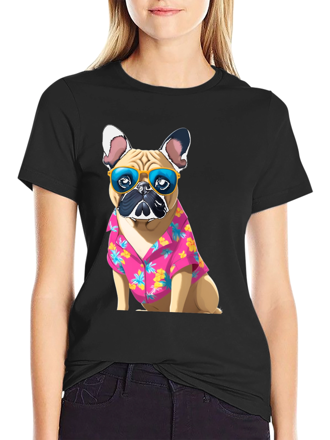 Black Dog Hawaiian Shirt T-Shirt view 2